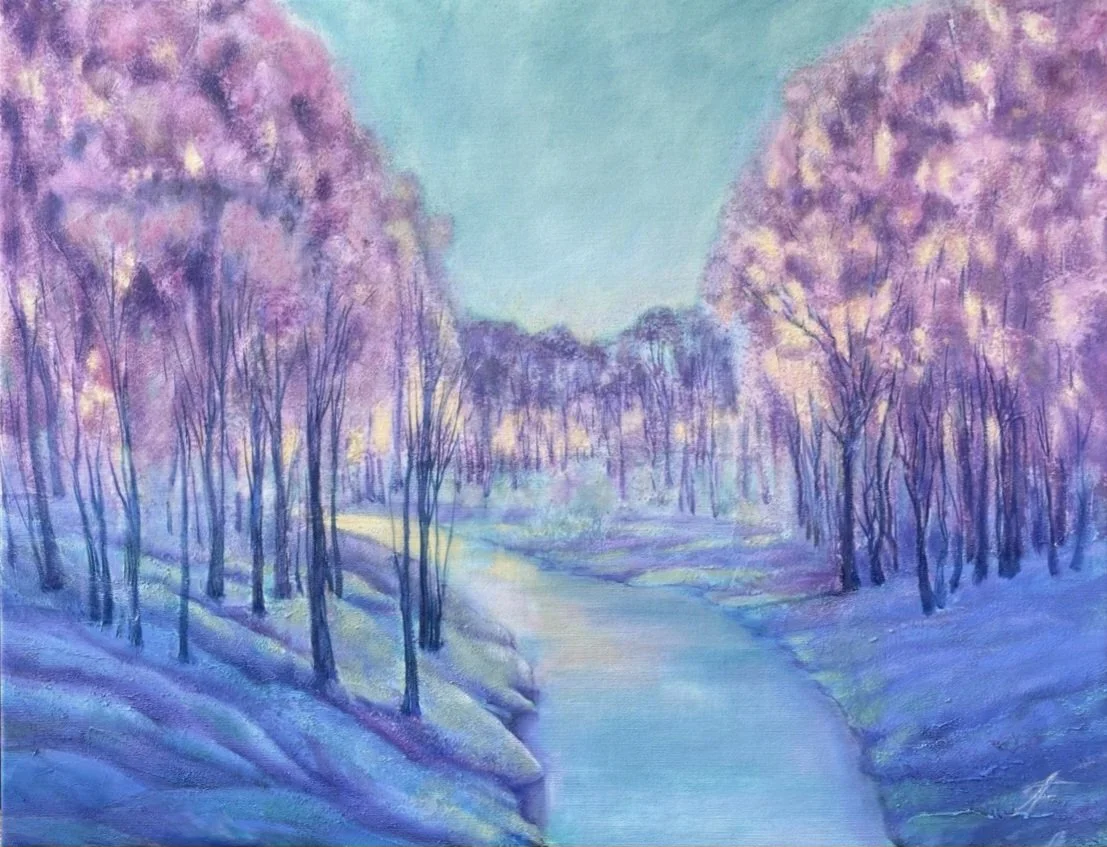 "In the light mood"  64x52cm (26×20")  mixed media, oil on canvas  800 CAD
You are invited into this magical place. Let it fill you with a gentle joy, peace, light...