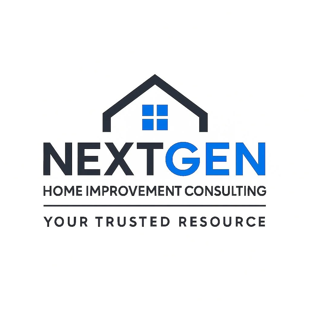 Logo for NextGen Home Improvement Consulting with a house icon and the text 'NextGen Home Improvement Consulting' and 'Your Trusted Resource'.