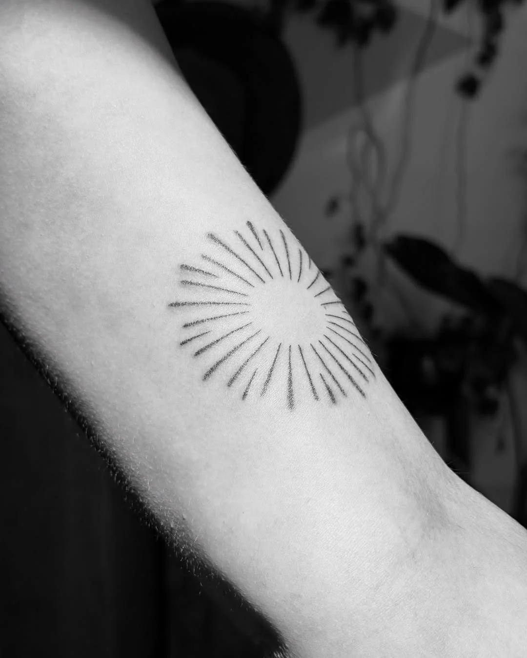 Sunburst Circle Tattoo