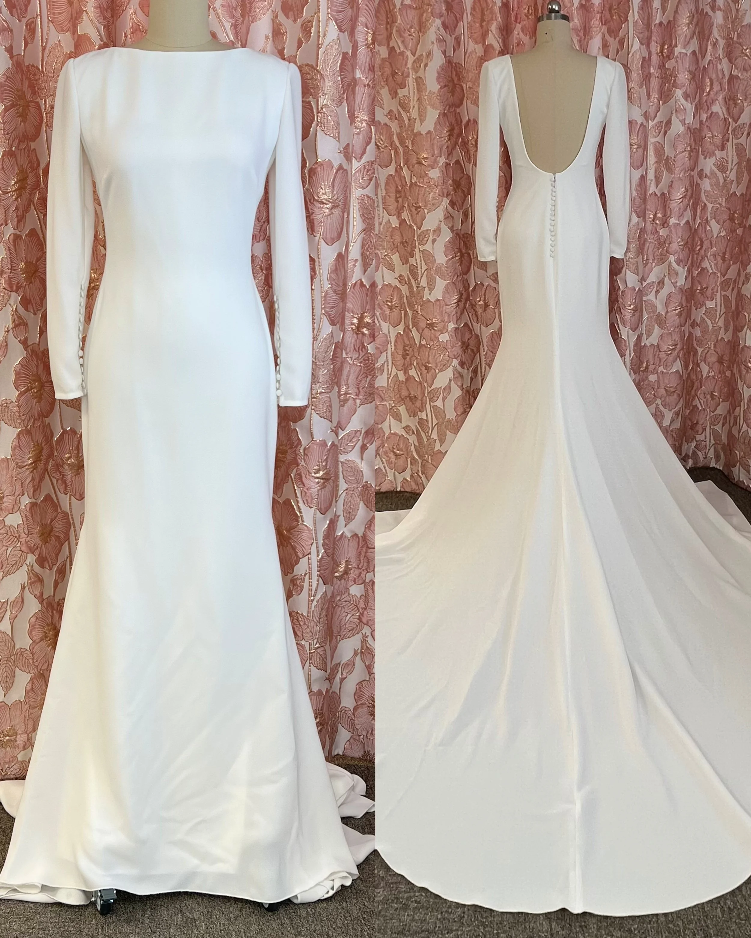 Käytetty simppeli hääpuku