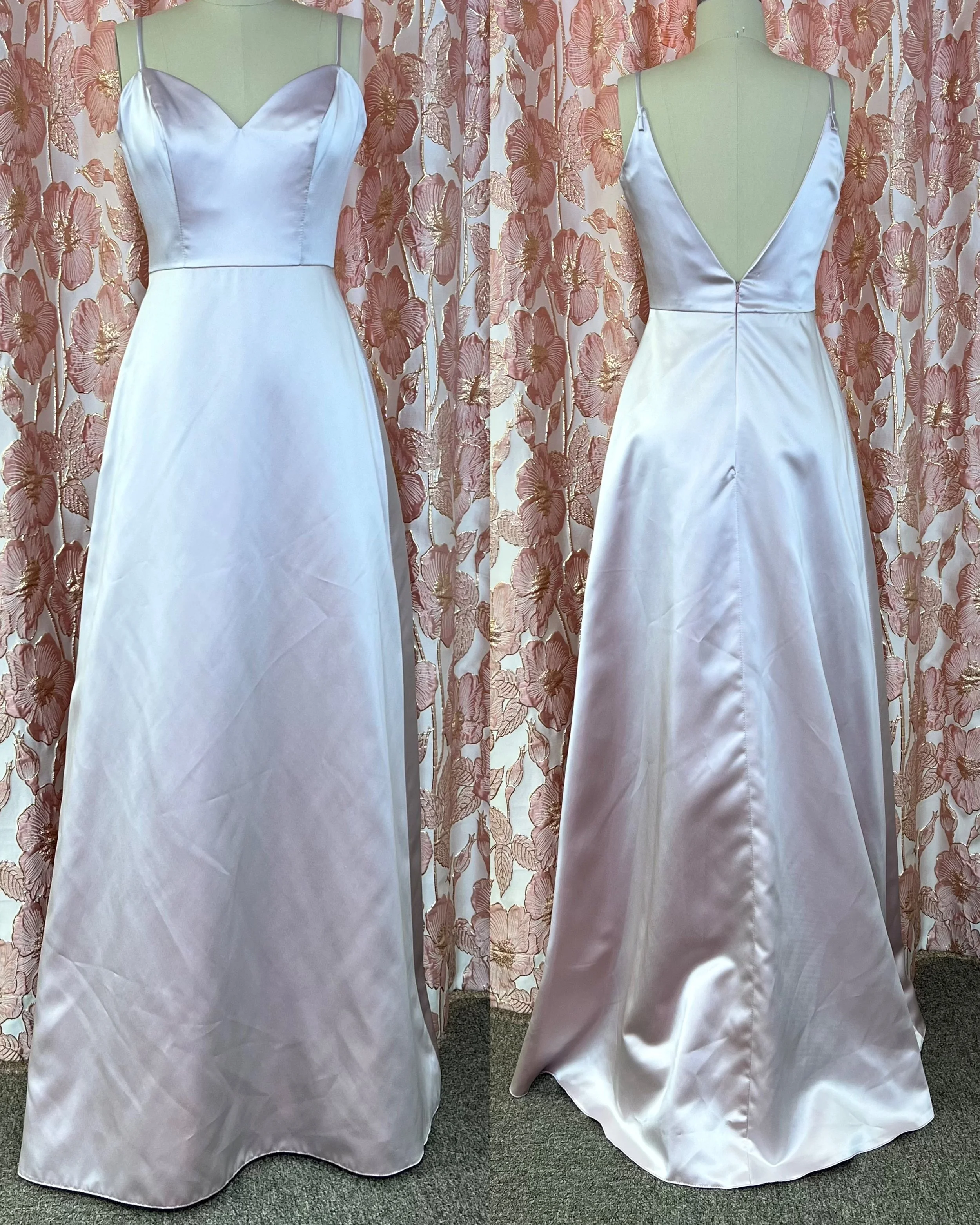 Laventelin värinen juhlamekko