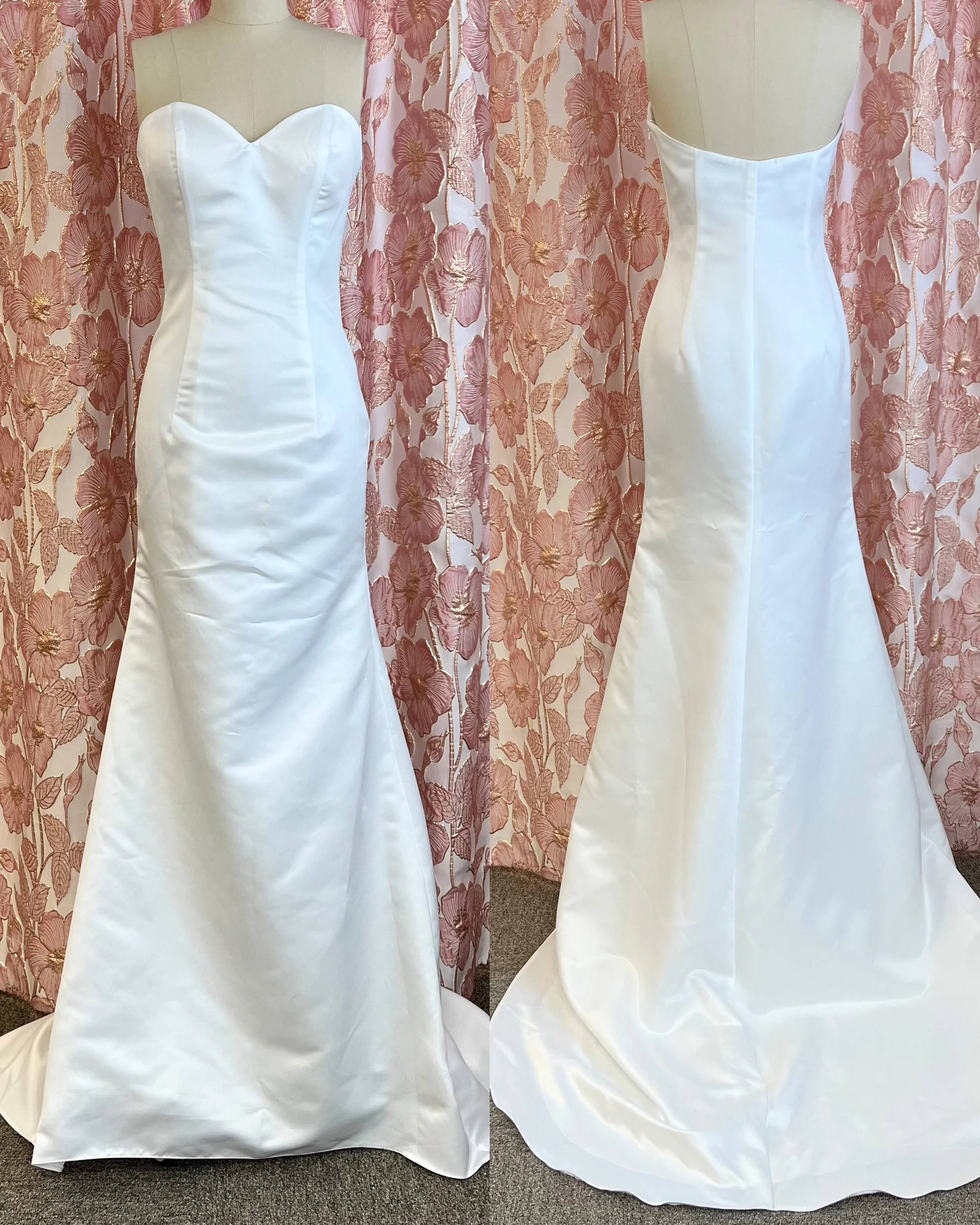 Edullinen satiinihääpuku