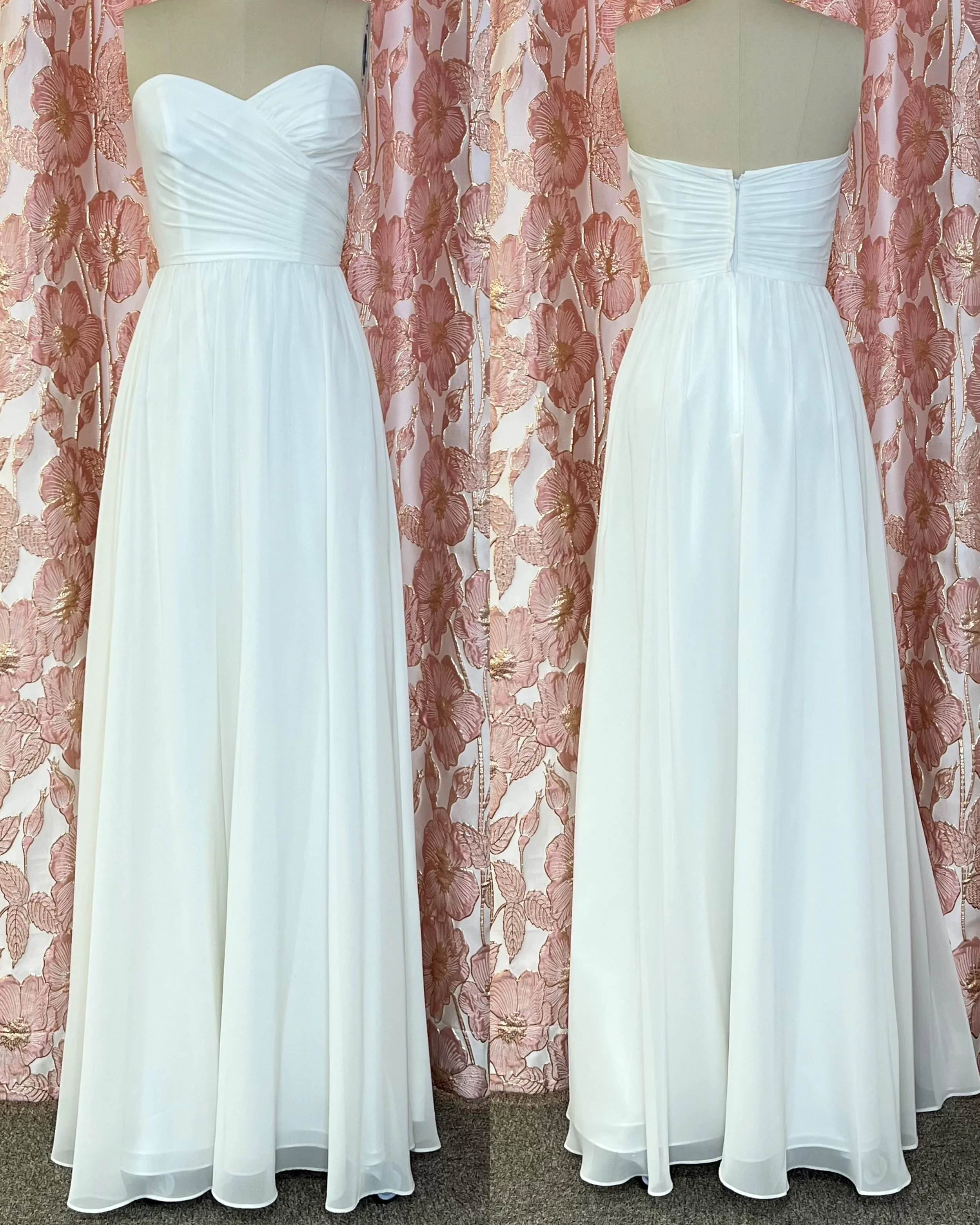 Edullinen sifonkinen häämekko