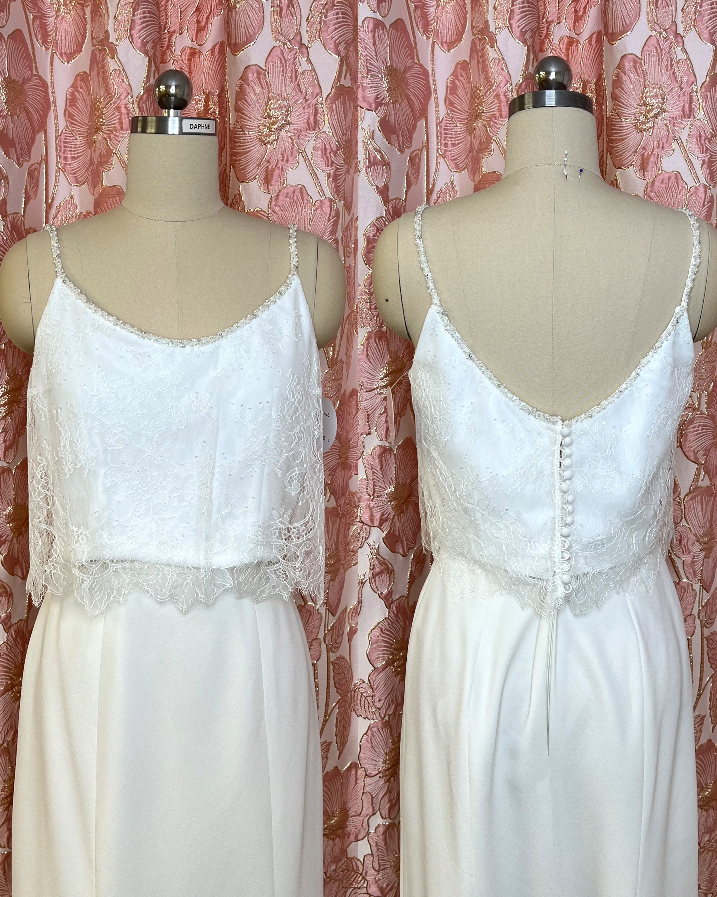 Heidi Tuisku Inez hääpuvun yläosa