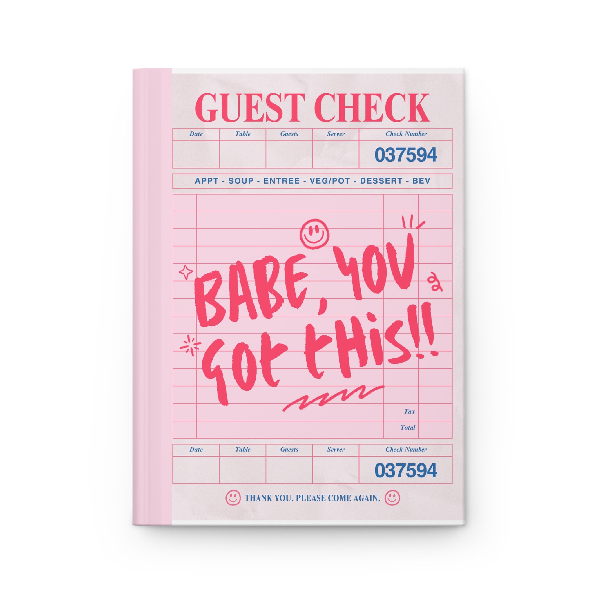 Gust Check Cute Hardcover Journal Matte