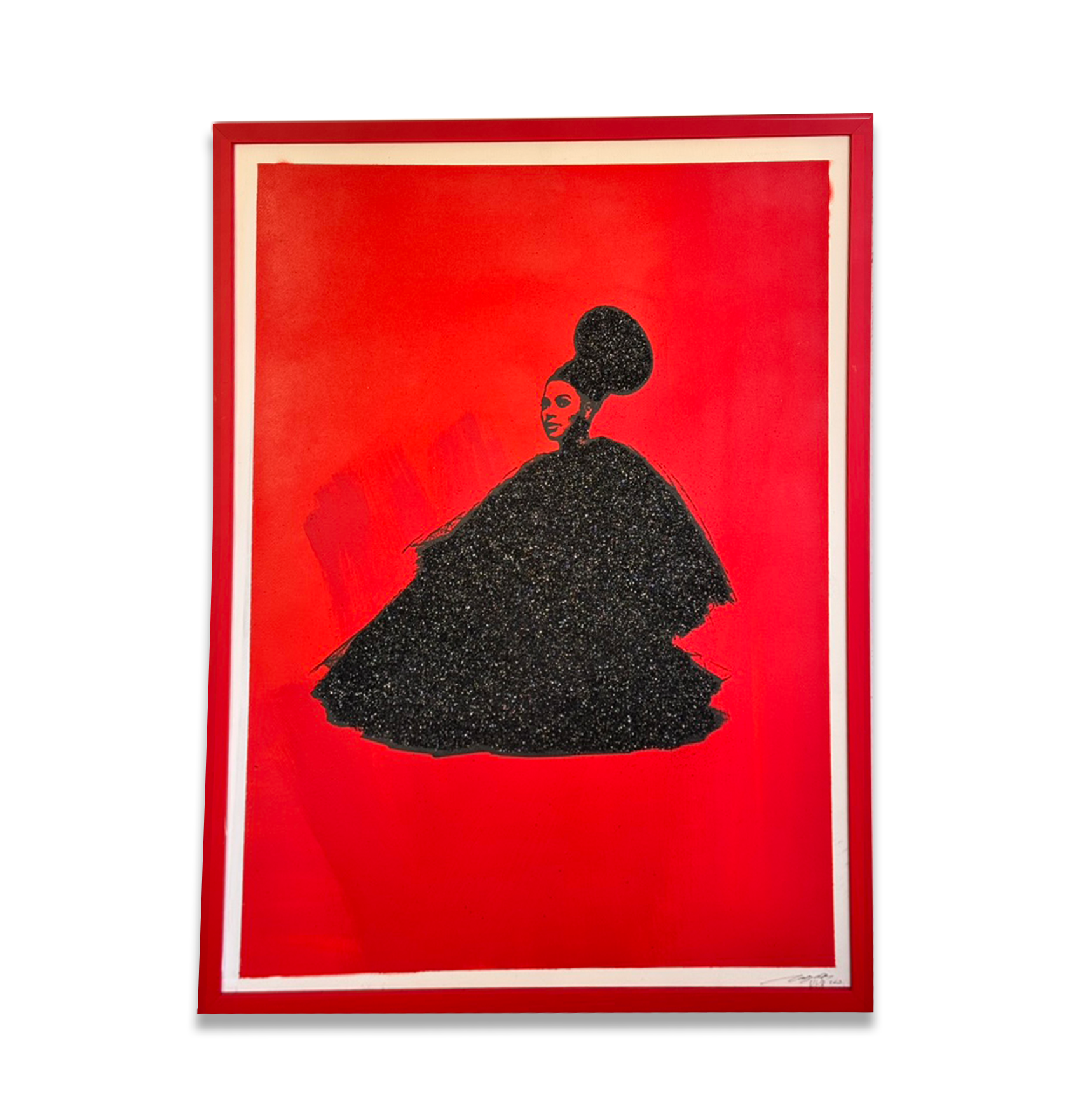 Lava Muse_Original Embellished Screen Print" | 22.5 × 30"
