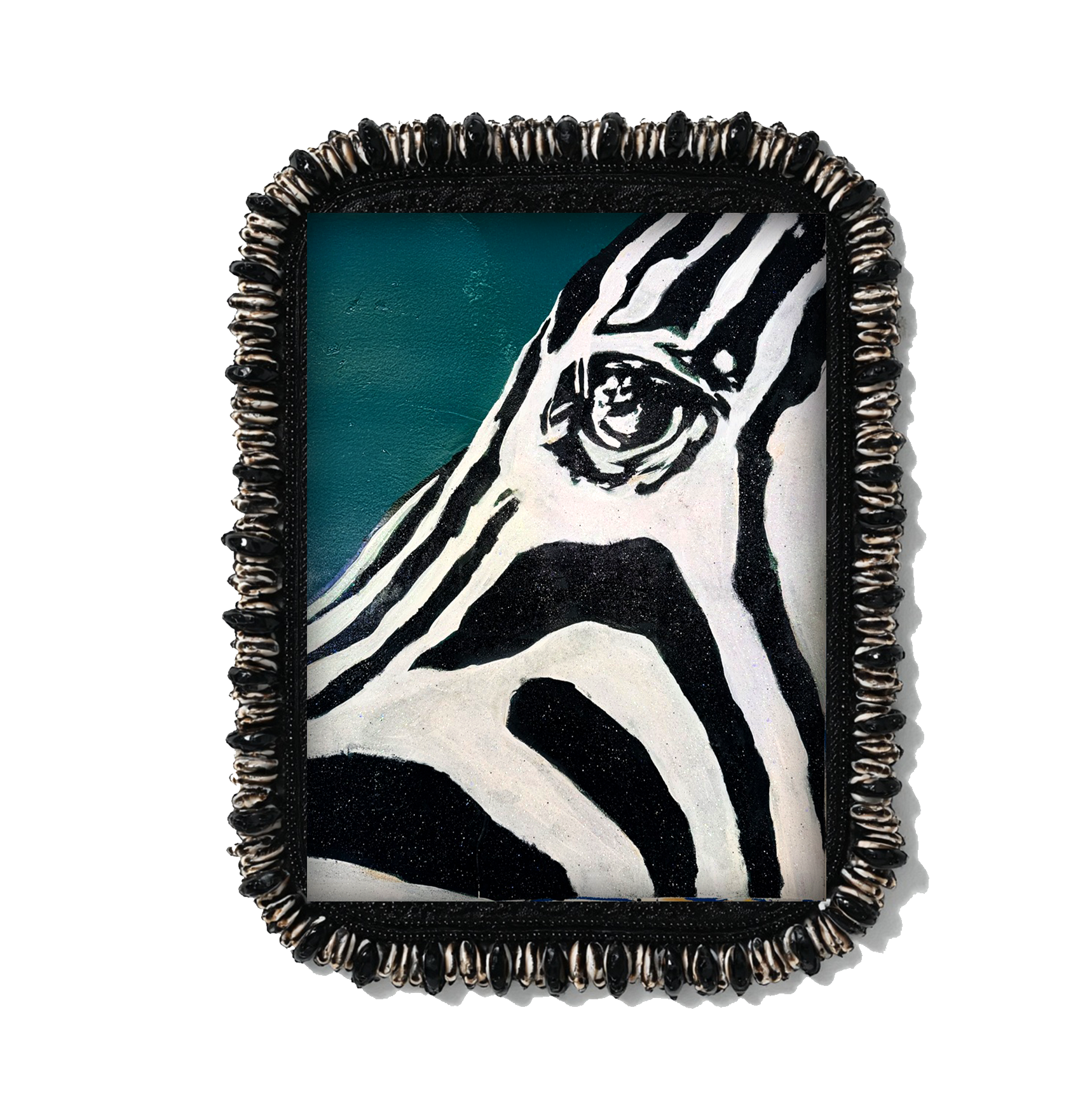 Zebra Study (2 of 3) - 22.5" x 30"  Mixed media on archival