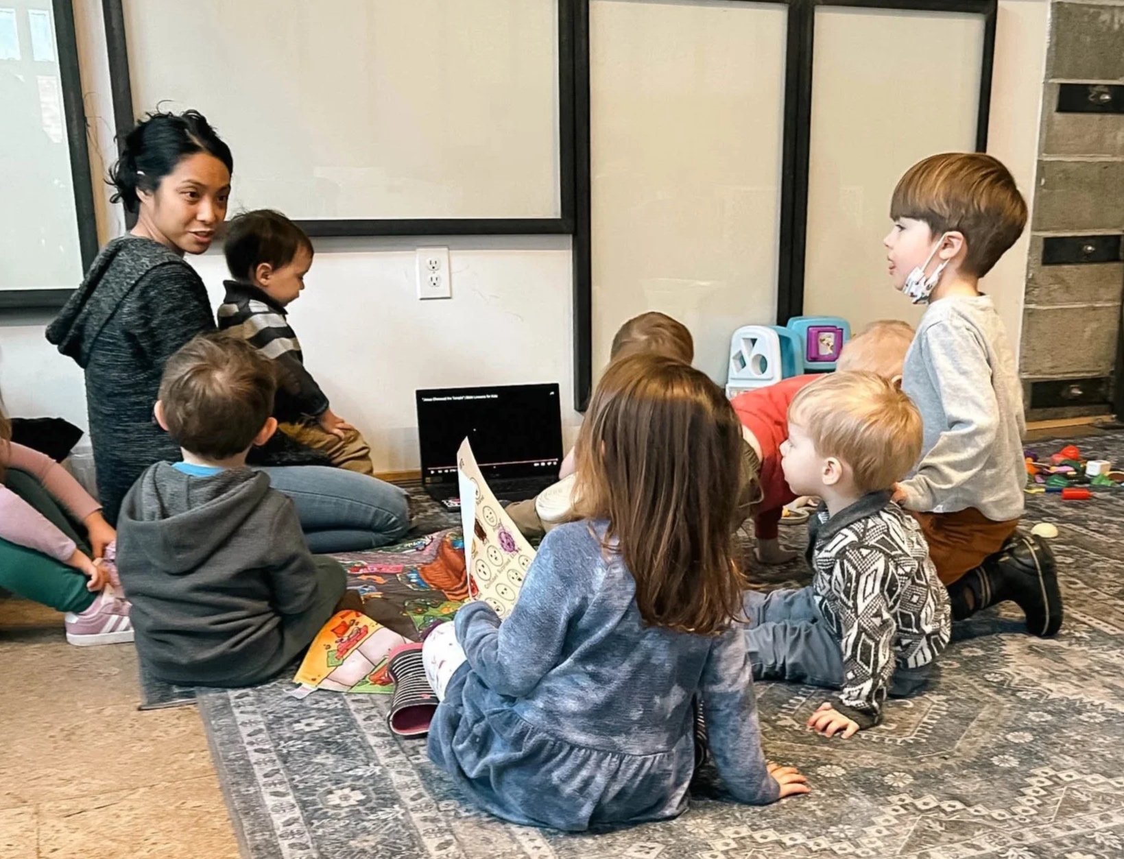 Little ones in the nursery learning they are loved by Jesus