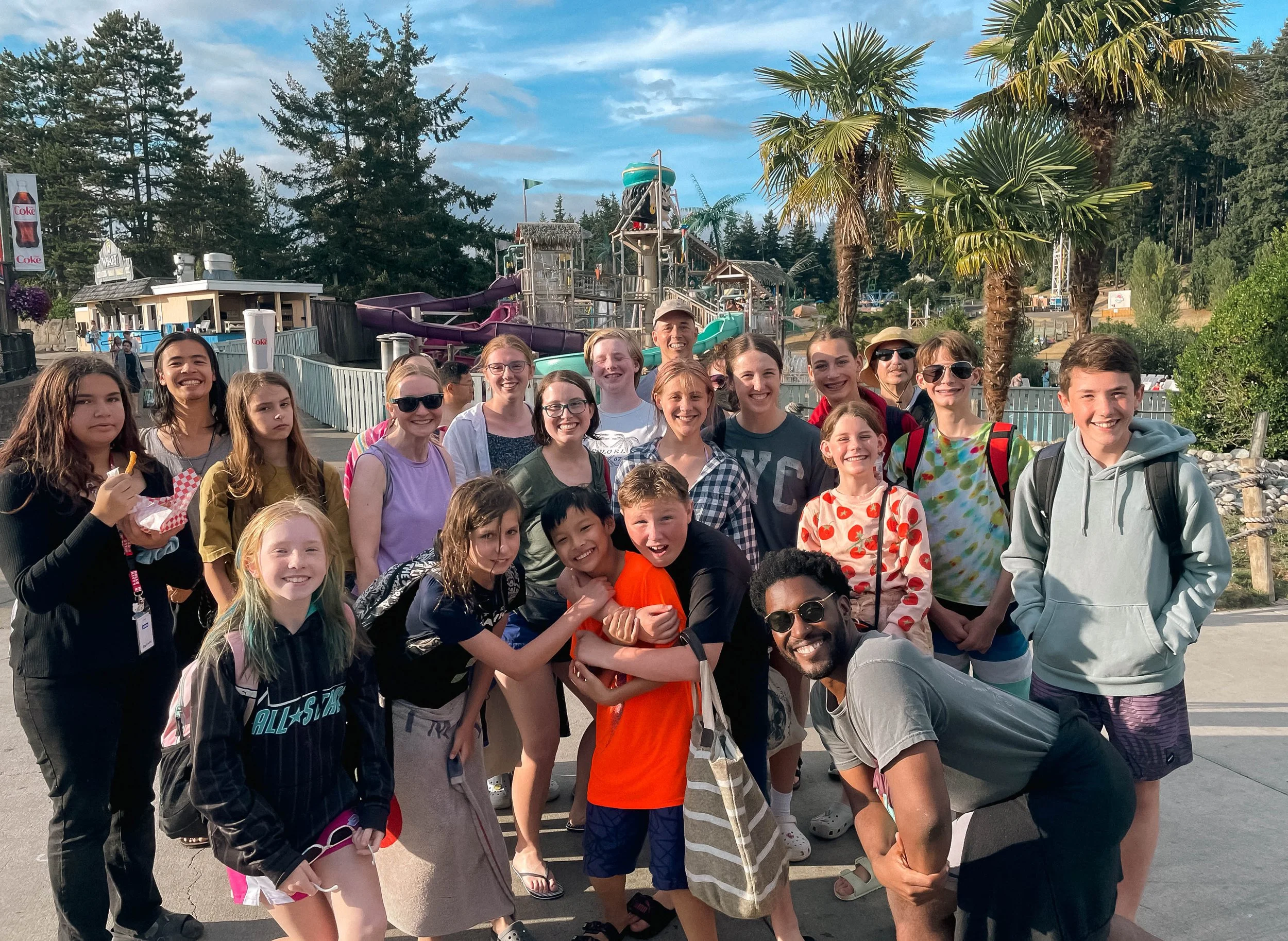 The Table, Union Church Seattle's 6th–12th grade youth group, enjoys a summer outing at Wild Waves Theme Park, gathering together for a day of fun and community.