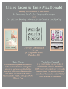 Claire Tacon & Tanis MacDonald at Words Worth Books