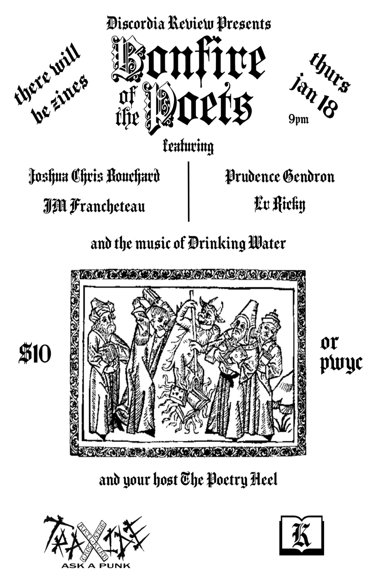Discordia Review presents Bonfire of the Poets