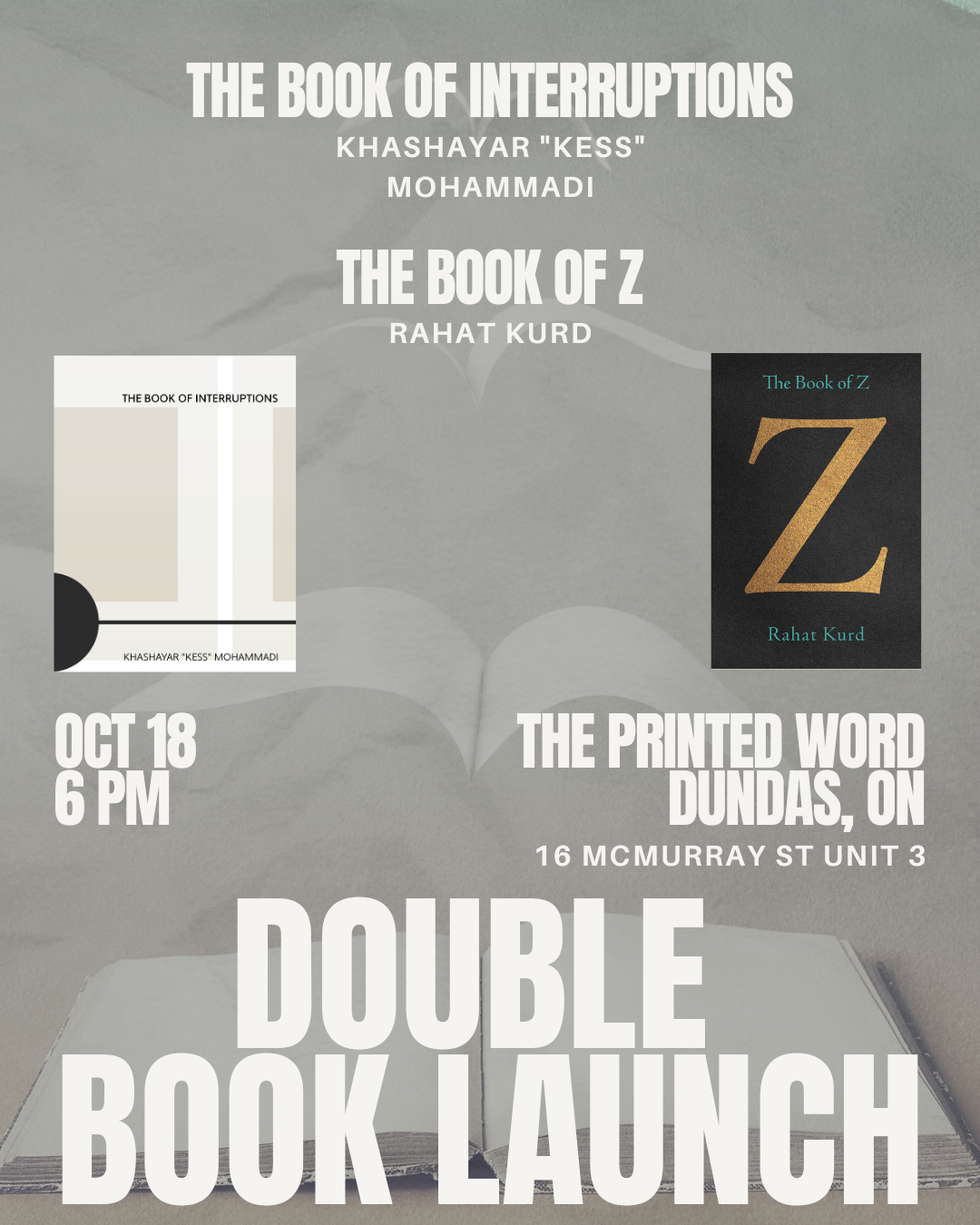 Book Launch: The Book of Interruptions, Dundas