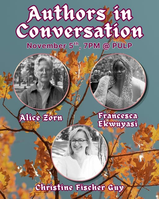 Christine Fischer Guy, Alice Zorn and Francesca Ekwuyasi in Conversation