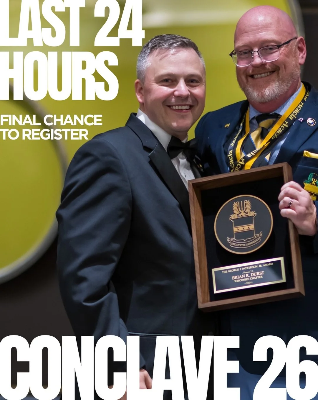 Twenty years from now, you&rsquo;ll remember strengthening the ties in Kansas City.

Registration for Conclave &lsquo;26 is closing. Every one of these moments - the awards, the conversations, the brothers you haven&rsquo;t met yet - is on the other 