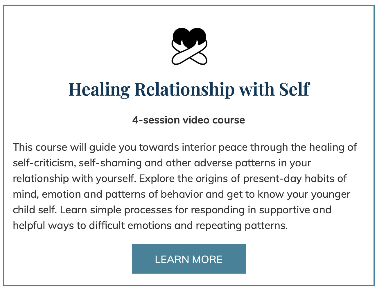 Healing Relationship with Self Course