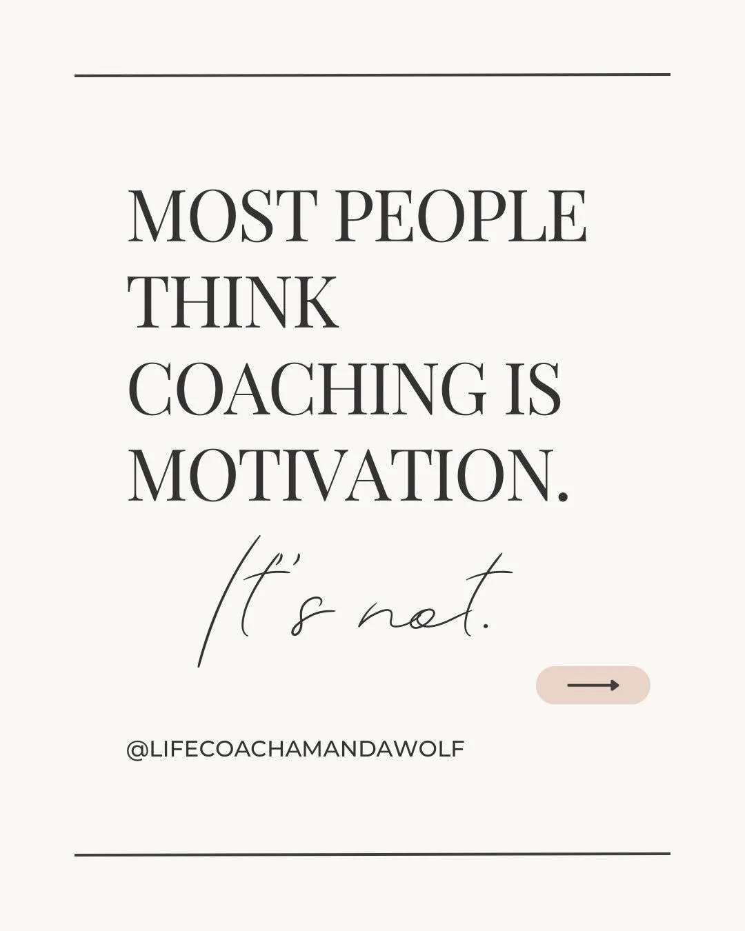 A coaching session usually isn&rsquo;t me giving someone a motivational speech.

More often, it sounds like:

* &ldquo;Why do you think you keep avoiding that?&rdquo;
* &ldquo;What are you afraid would happen if you actually went for it?&rdquo;
* &ld