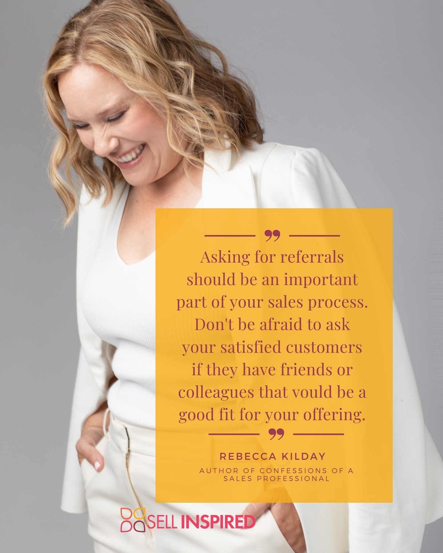 Are you leaving referrals on the table? 👀
Too many amazing women in sales forget the power of simply asking. This summer, Rebecca Kilday is flipping the script and showing you how to build a business you love, one relationship at a time. 💼💬

Her u