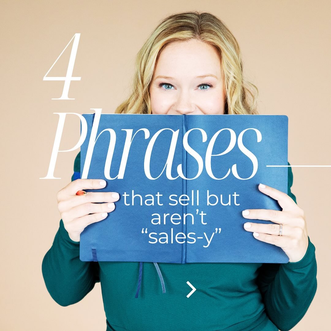 ✨ 4 Phrases that Sell Without Feeling Sales-y ✨

Real ones know there&rsquo;s nothing wrong with being sales-y, but just in case you need some ways to lead the conversation with confidence, here are four phrases you can use to build trust and close d