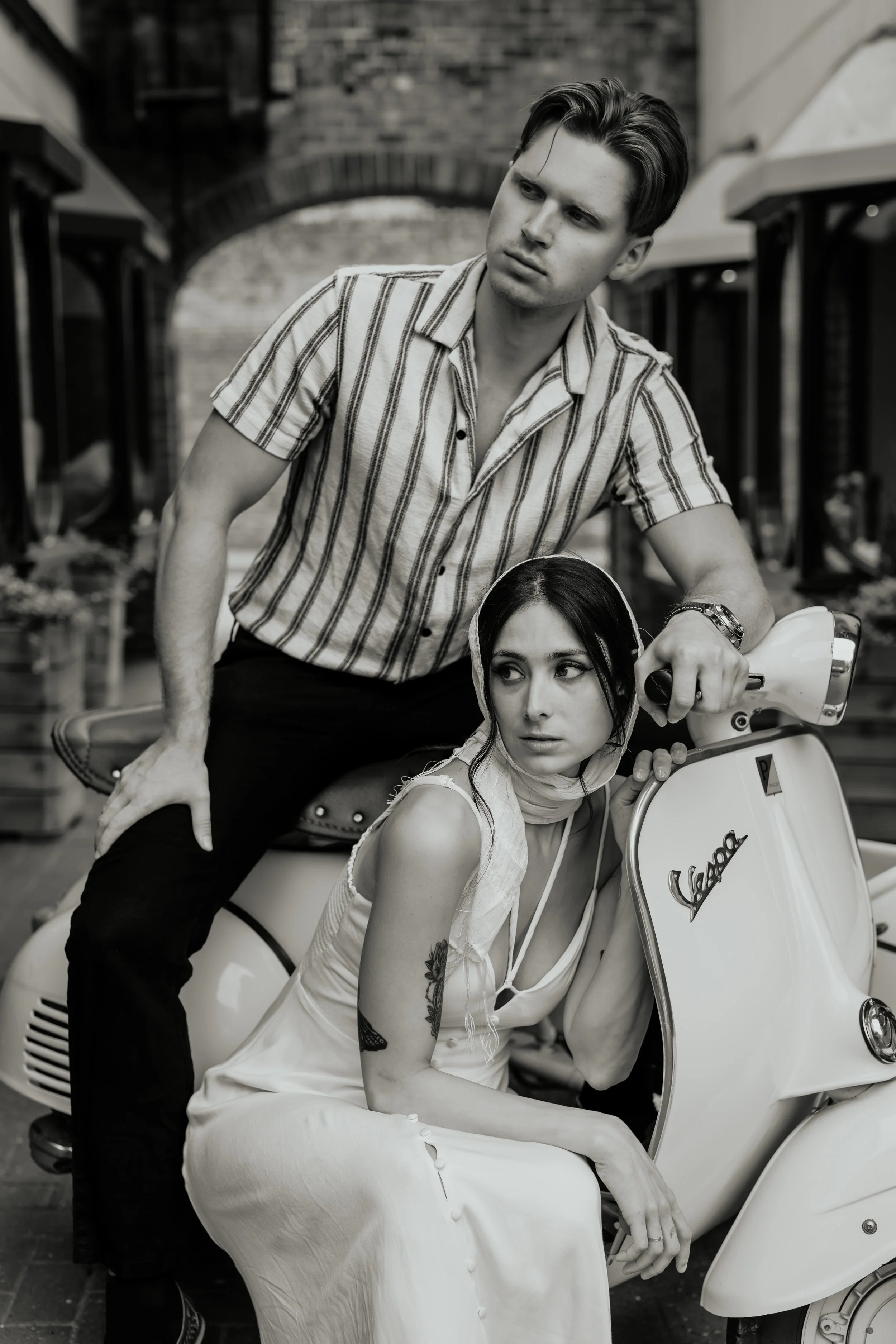 vespa romantic couple photoshoot b&w-23.jpg