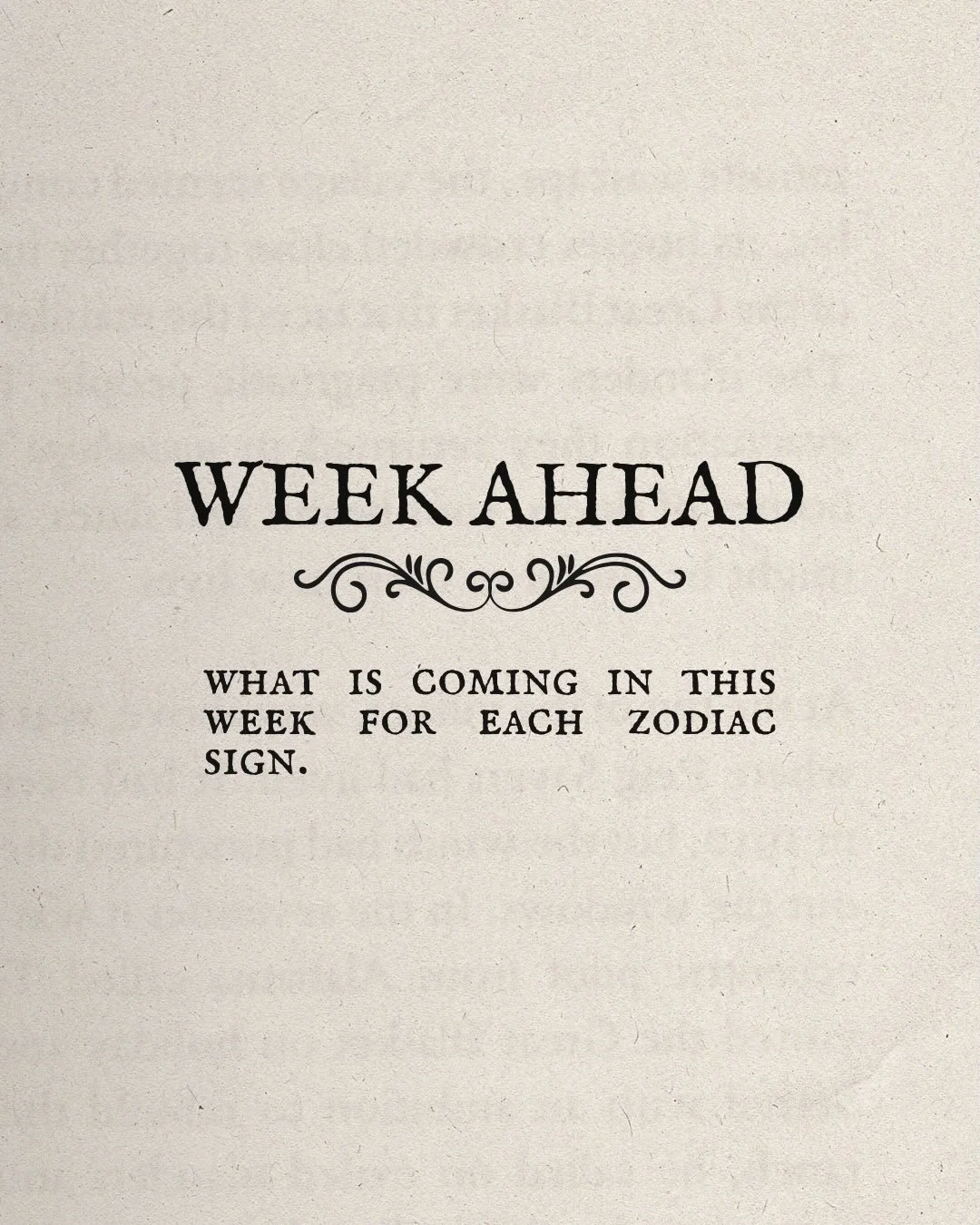 Check your sun, moon and rising for more depth ⭐ 

Have an amazing week 🫶🏼

This is a week ahead message using tarot for all zodiac signs 🔮 

#tarot #astrology #horoscope #tarotreadings #spiritualguidance