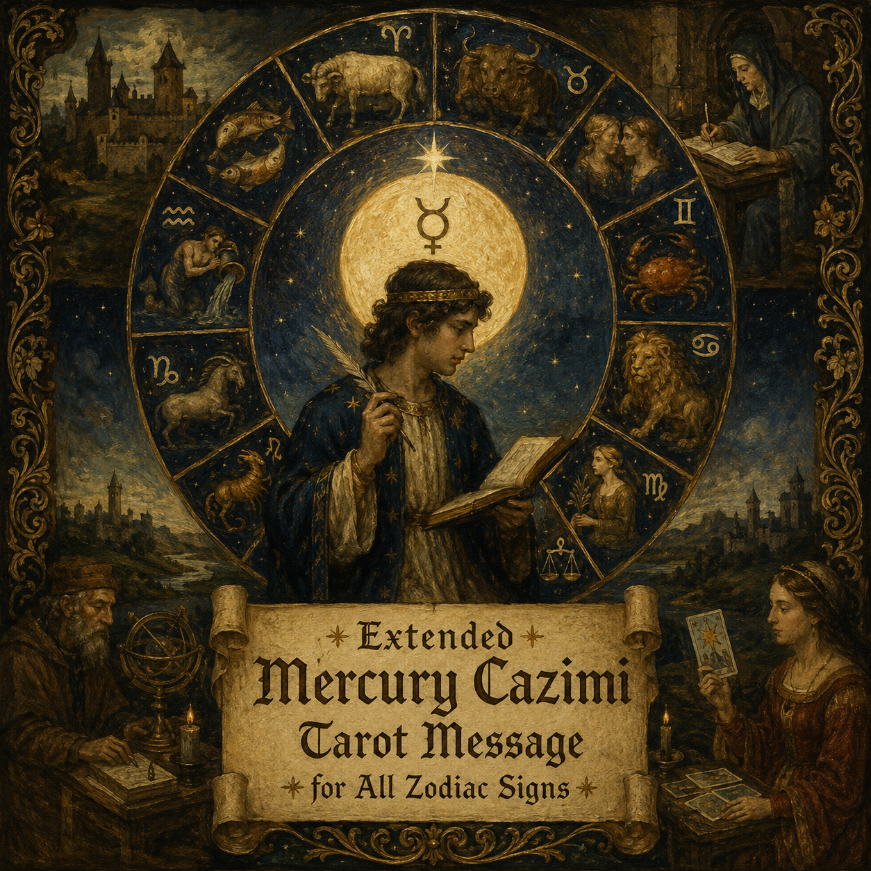 Extended Mercury Cazimi Tarot Message