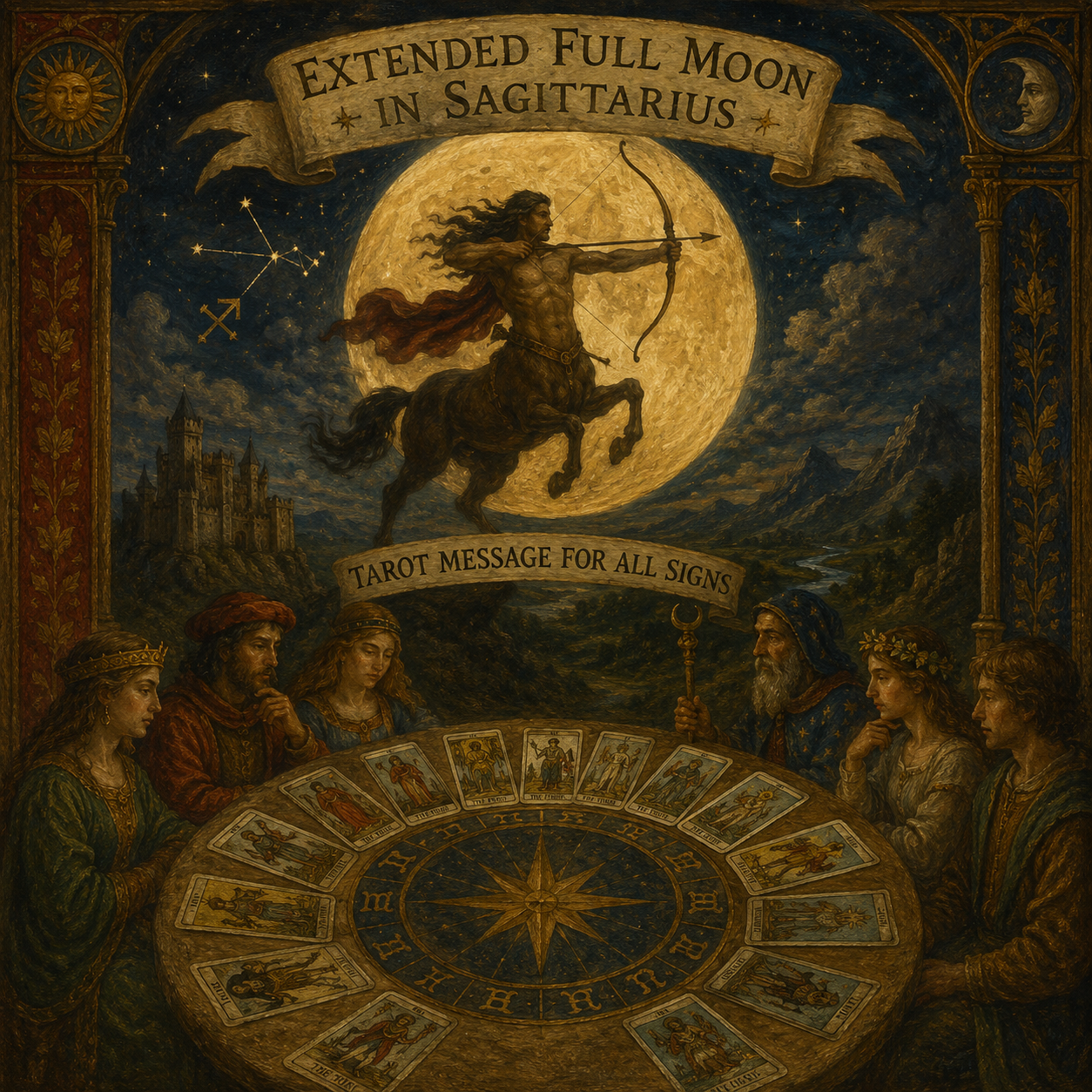 Extended Full Moon in Sagittarius Tarot Message