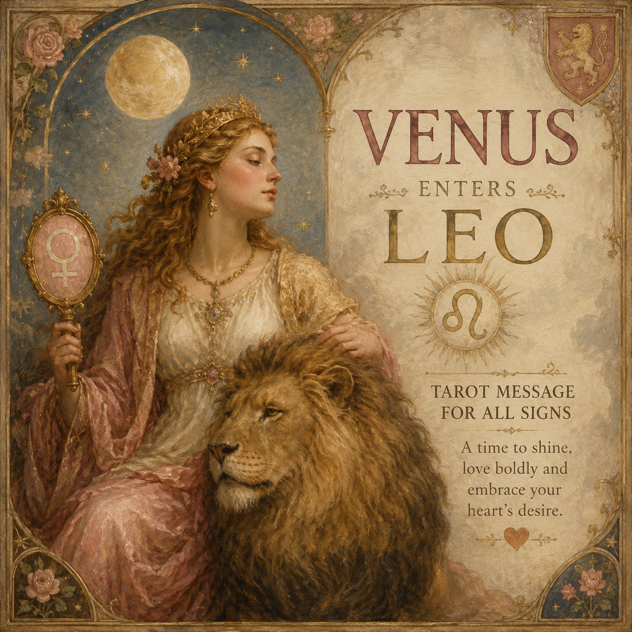Venus Enters Leo Tarot Message