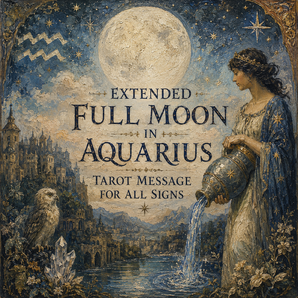 Extended Full Moon in Aquarius Tarot Message
