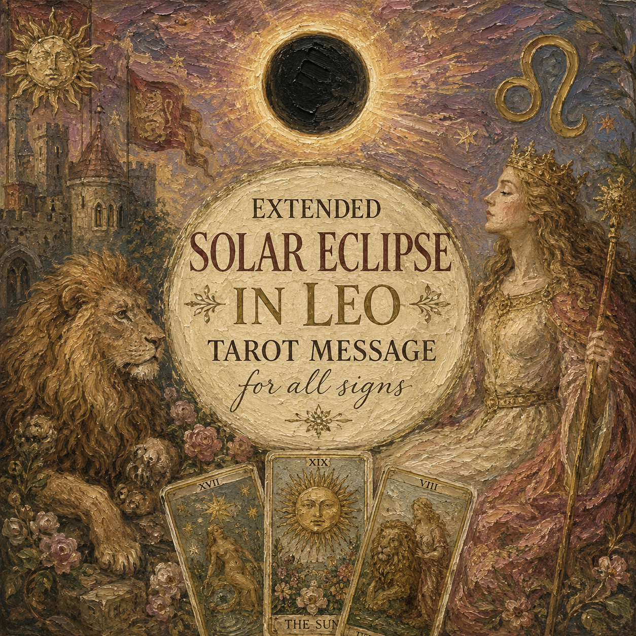 Extended Solar Eclipse in Leo Tarot Message