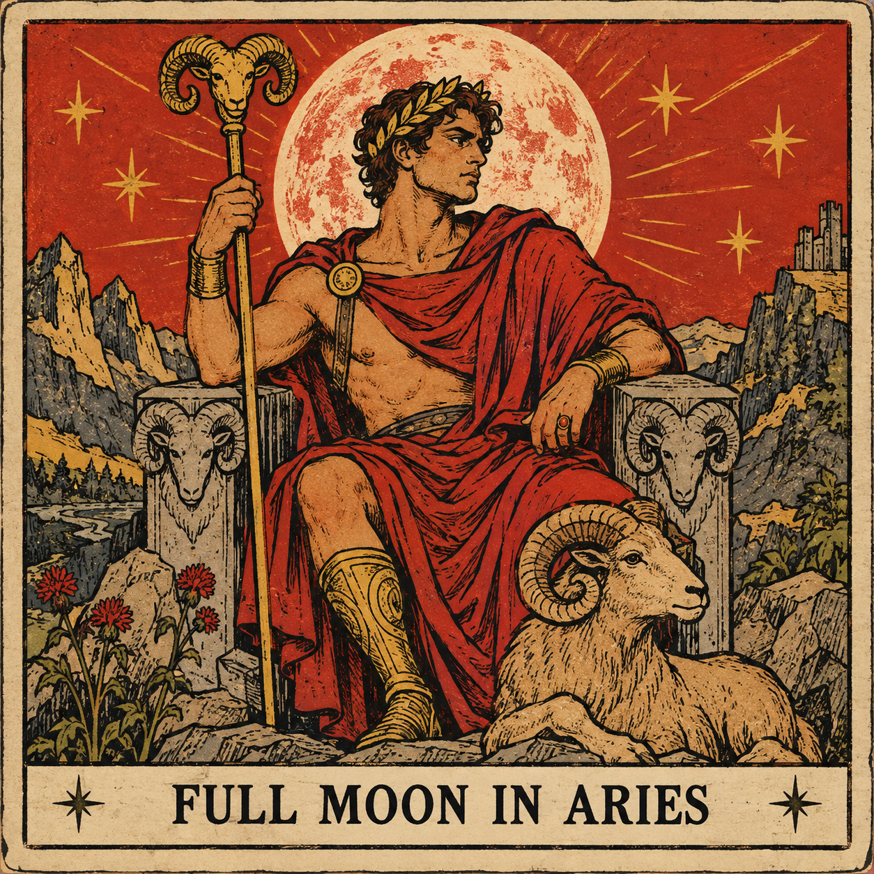 Extended Full Moon in Aries Tarot Message