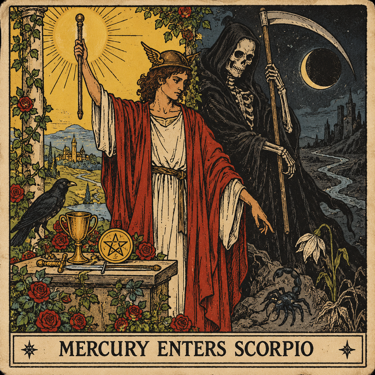 Mercury Enters Scorpio Tarot Message