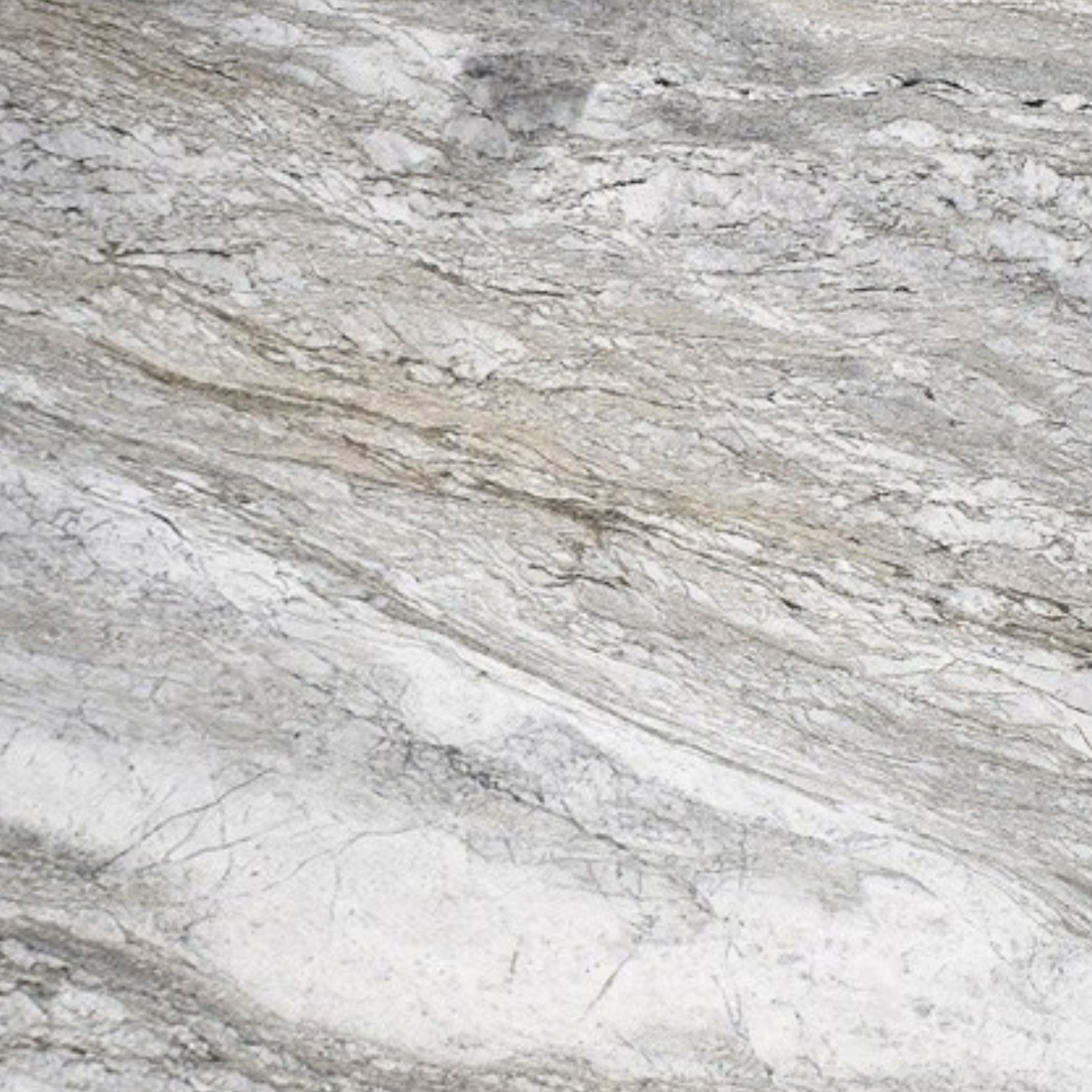 Close-up of a textured marble surface with swirls of light and dark gray.