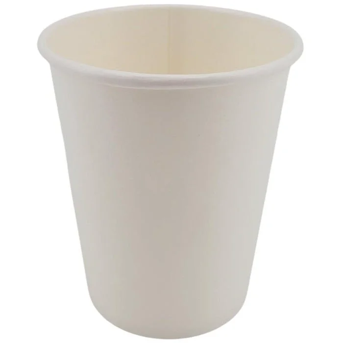 8oz Hot Paper Cup, White, 80mm Top, 1000/Case