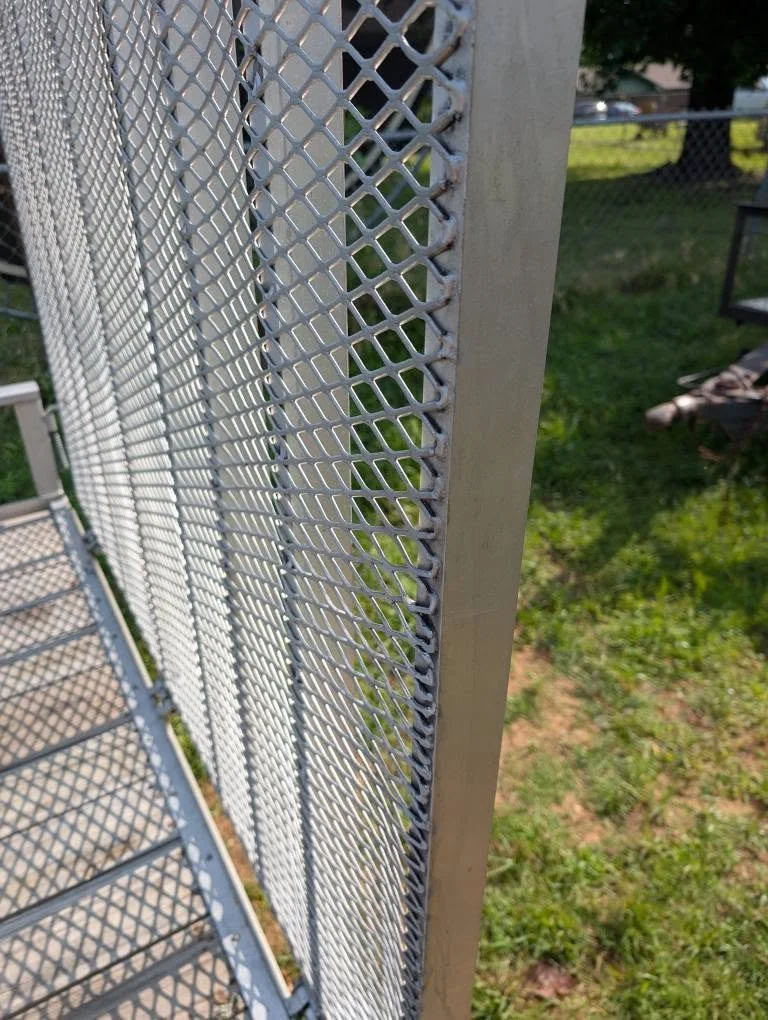 Aluminum trailer ramp expanded metal replacement and welding repair by JH Tig Works LLC.