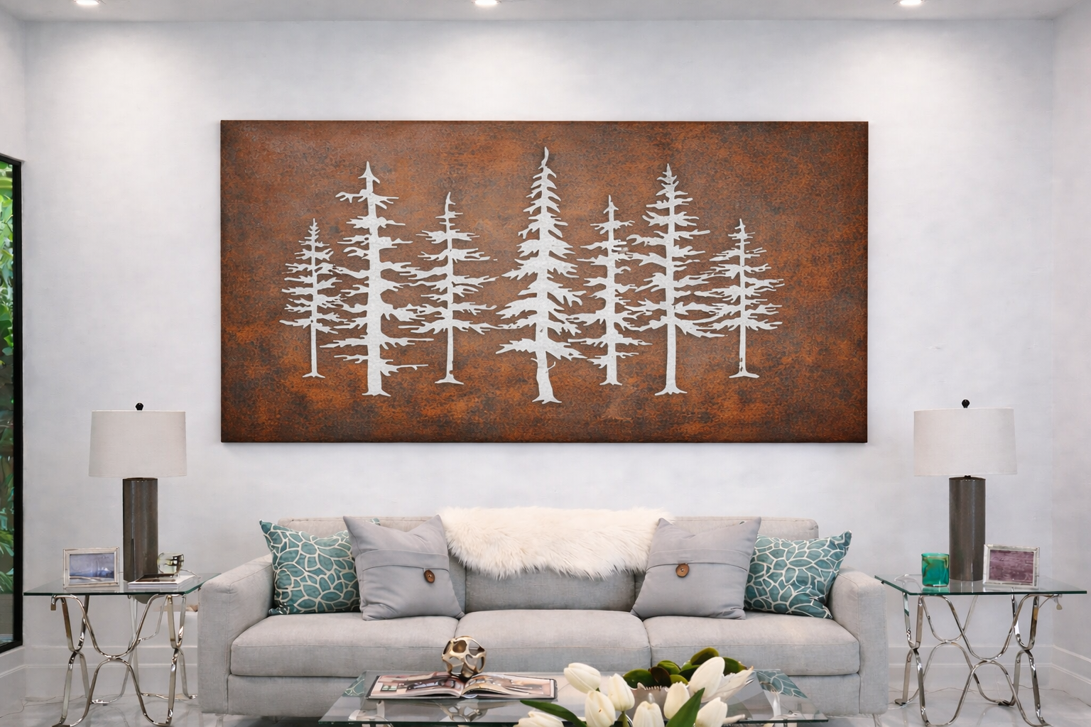 CNC Plasma Cut Forest Wall Art