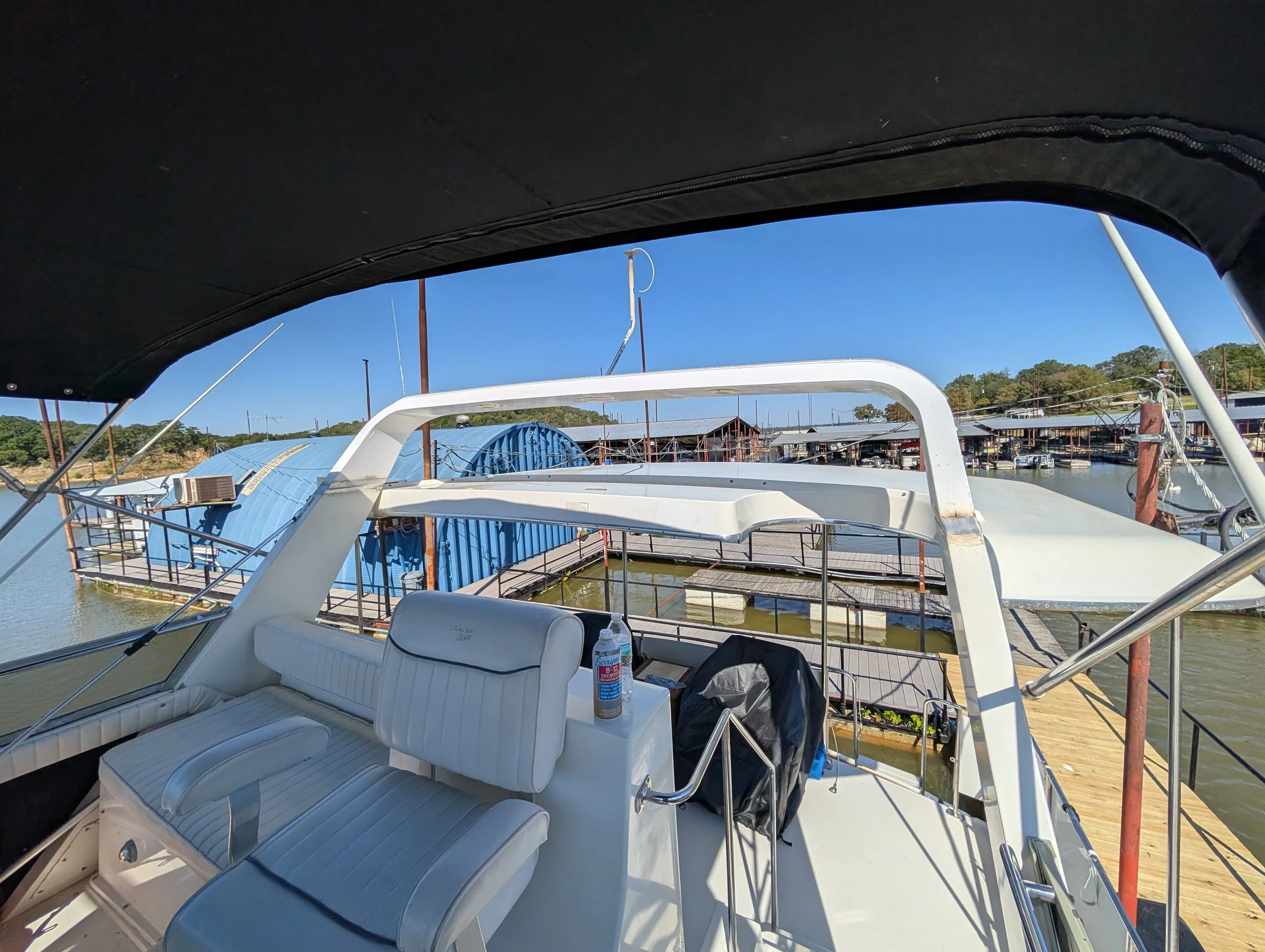 Aluminum boat top frame repaired and welded by JH TIG WORKS in North Texas