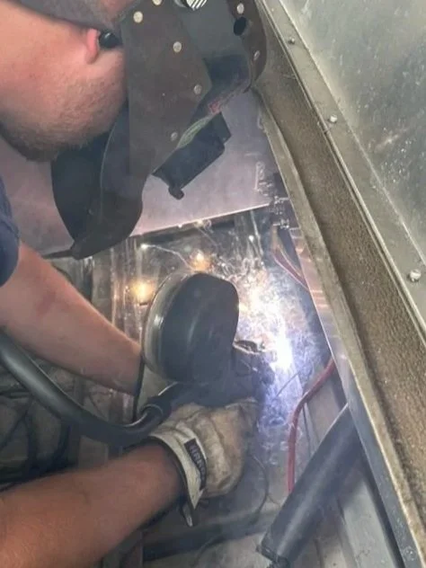 Aluminum flat bottom boat repair by JH Tig Works LLC in North Texas and Southern Oklahoma