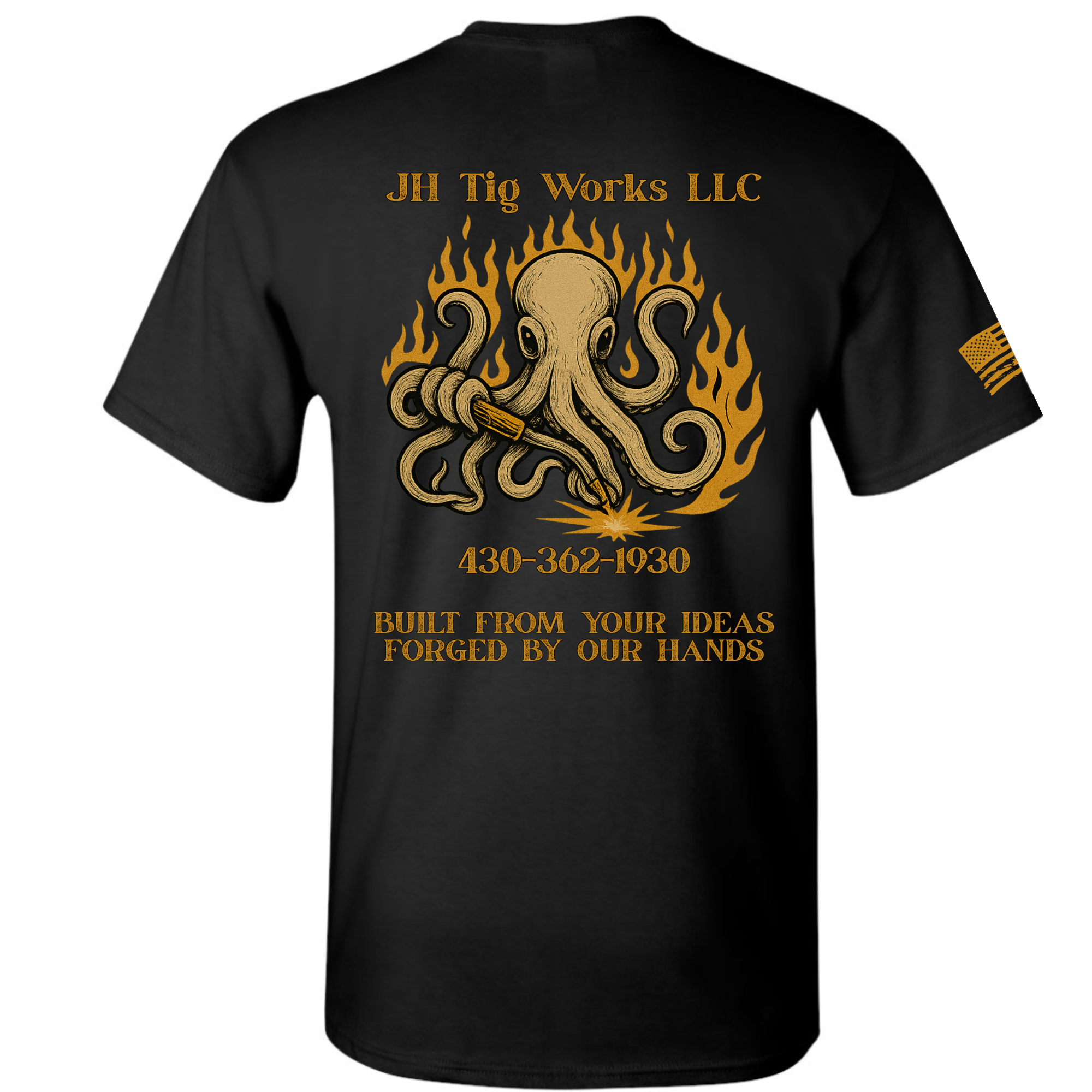 JH Tig Works Black Shirt Back in North Texas and Southern Oklahoma by JH Tig Works LLC