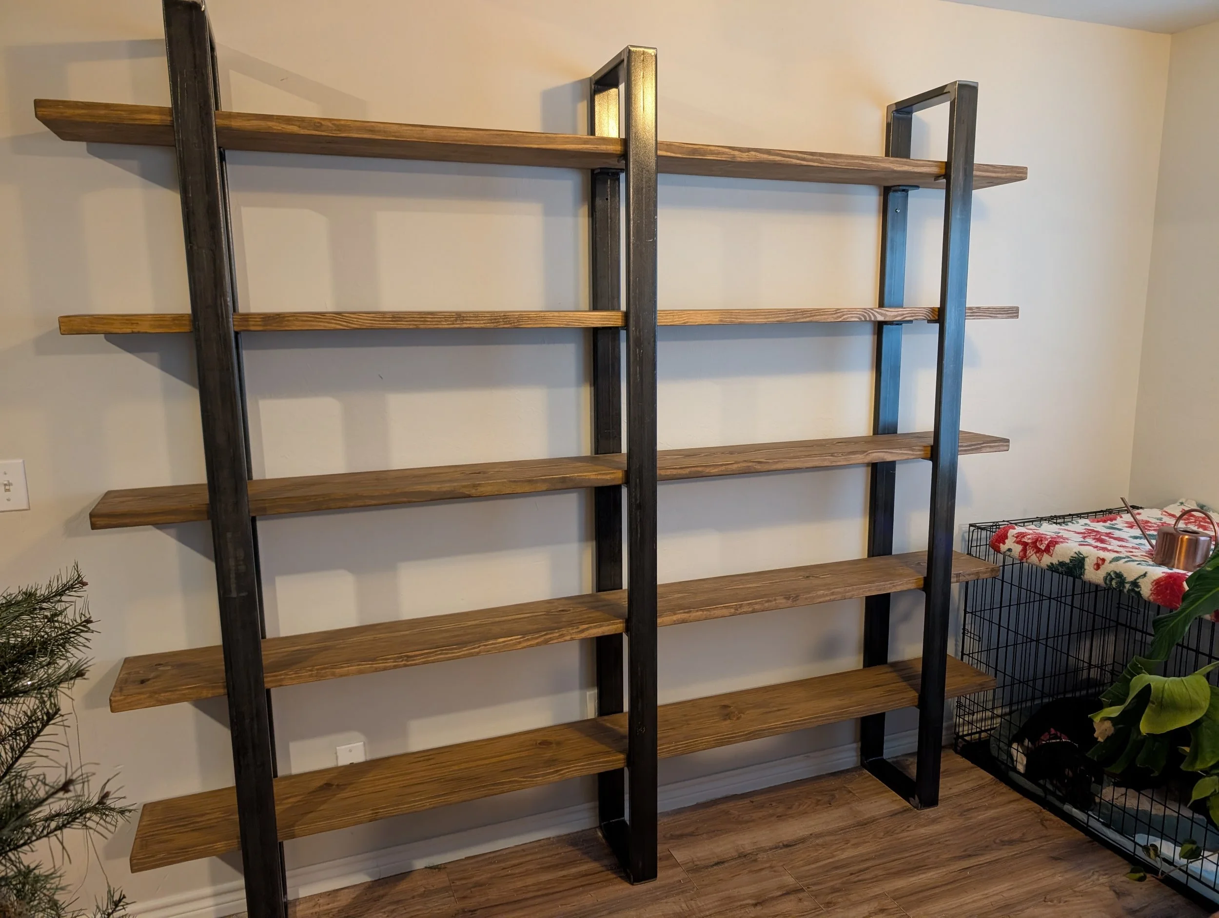 Metal and wood shelving by JH Tig Works LLC in North Texas and Southern Oklahoma