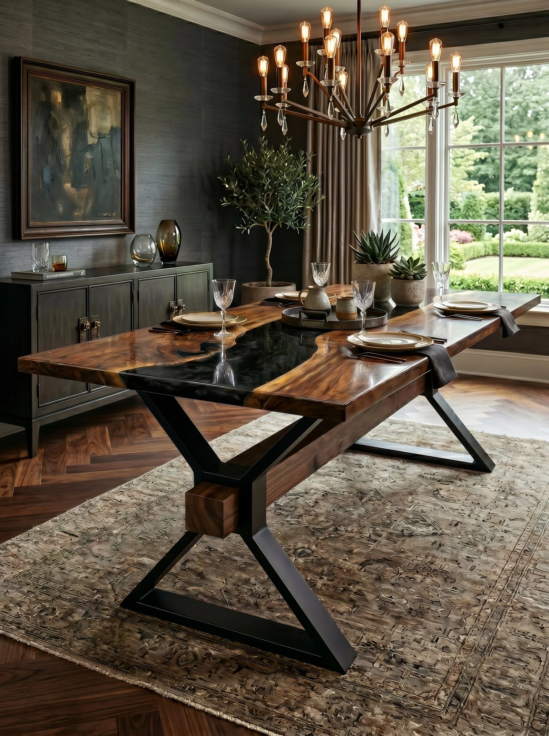X Style Table Legs Display in North Texas and Southern Oklahoma by JH Tig Works LLC