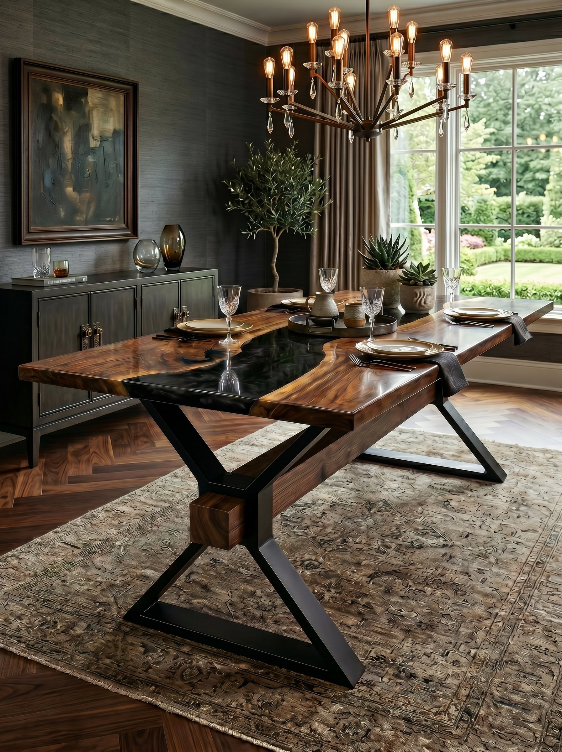X Style Table Legs Display in North Texas and Southern Oklahoma by JH Tig Works LLC