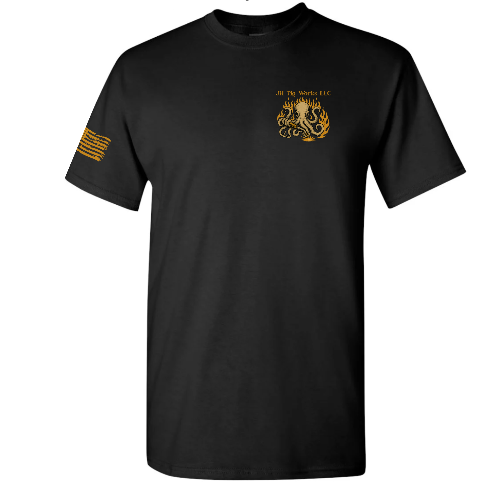 JH Tig Works Black Shirt Front in North Texas and Southern Oklahoma by JH Tig Works LLC