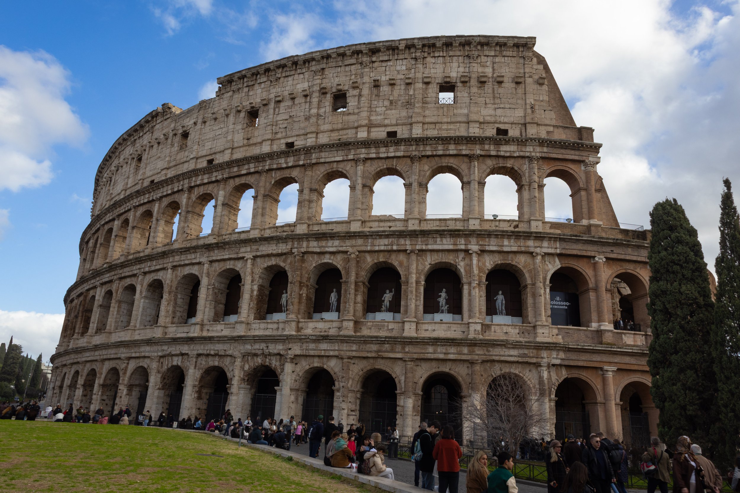 Rome, Italy | The Iconic Colosseum beneath a dramatic sky. 