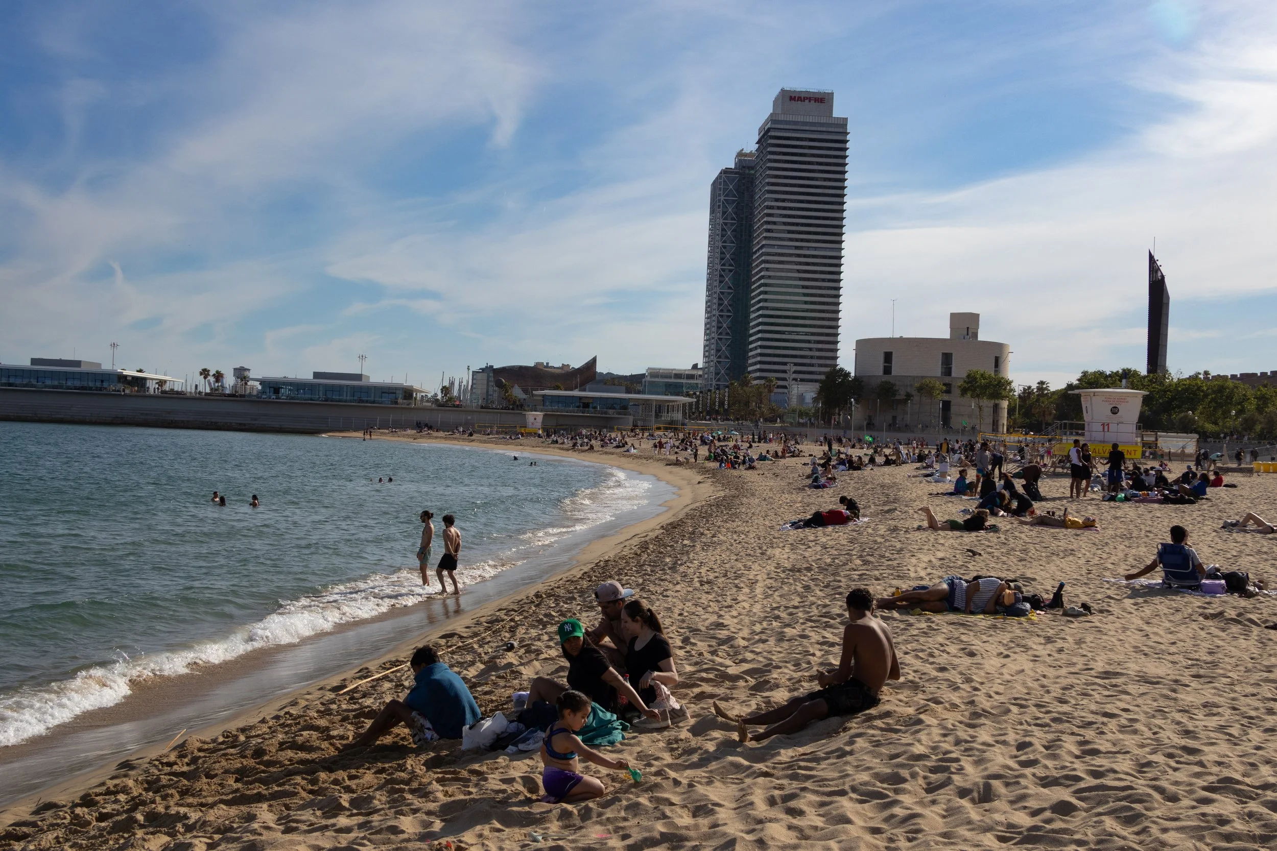 Barcelona, Spain | Barcelona Beach along the Mediterranean Sea. 