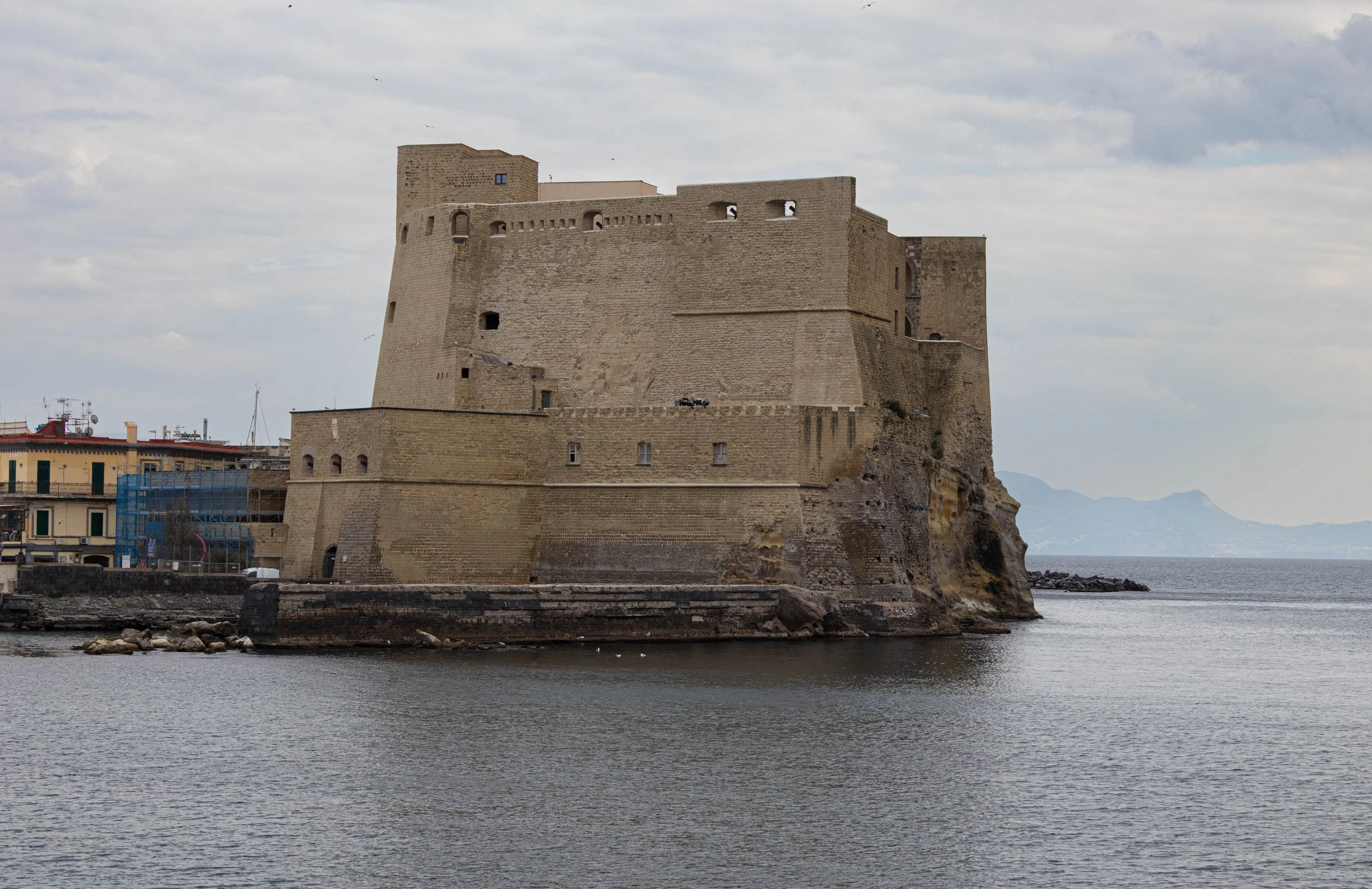 Naples, Italy | Castle dell'Ovo overlooking the Bay of Naples. 