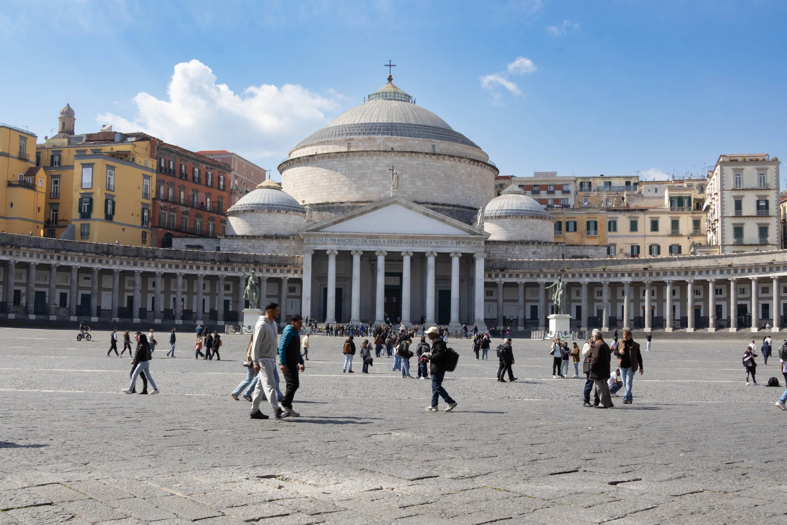 Naples, Italy | The Basilica of San Francesco di Paola in Piazza del Plebiscito.