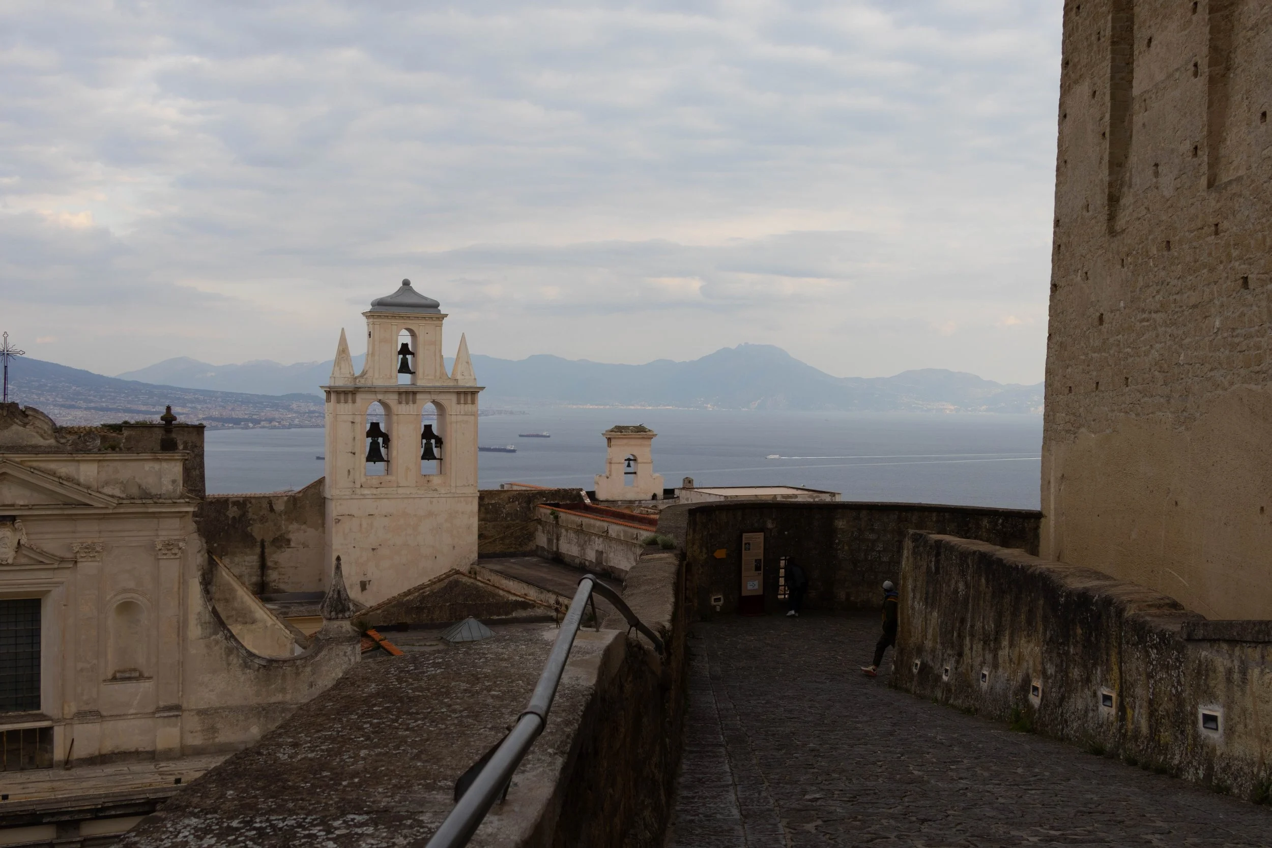 Naples, Italy | Historic Architecture overlooking the Bay of Naples from Castle Sant'Elmo. 