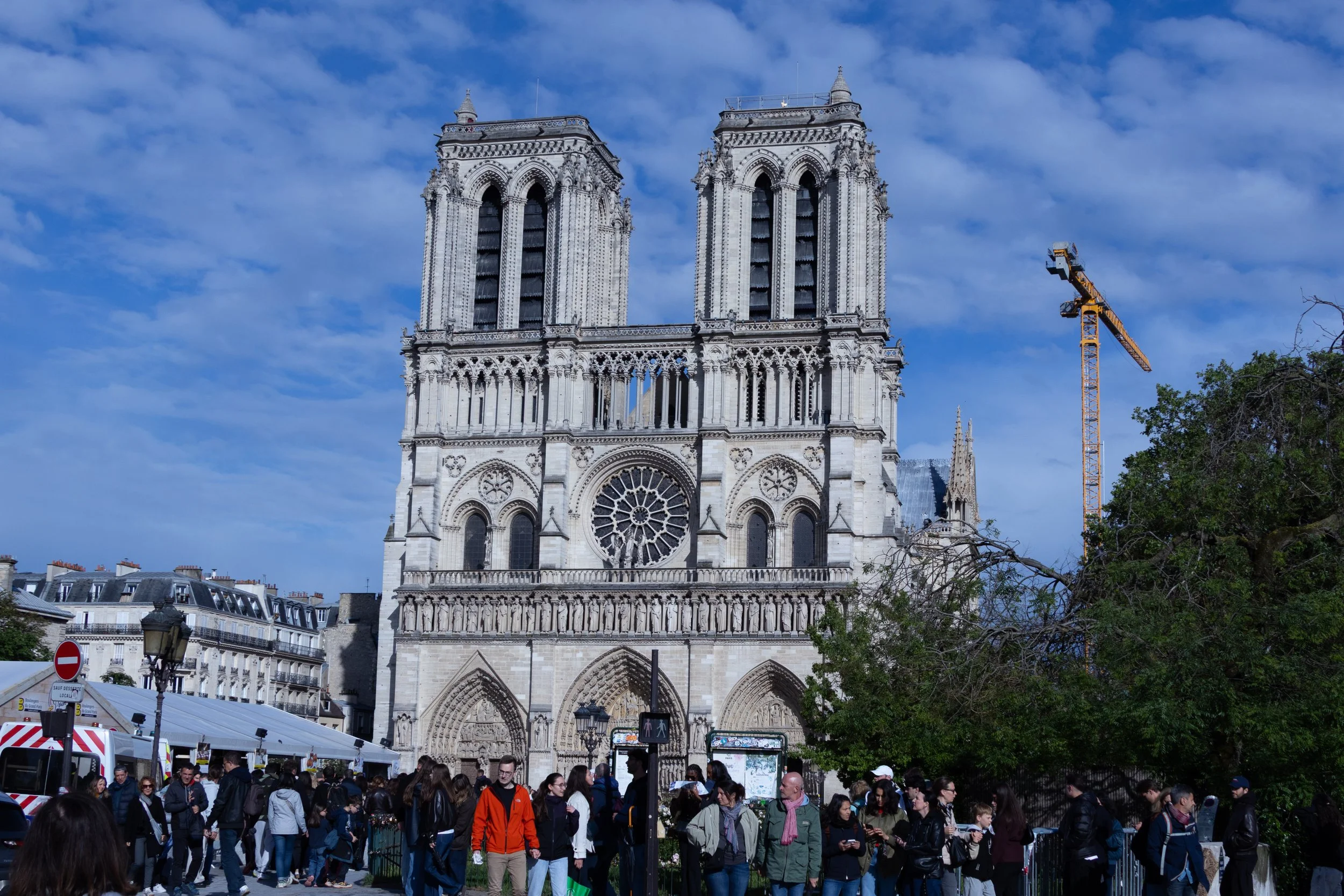 Paris, France | Notre-Dame cathedral rises above the busy streets of Paris. 