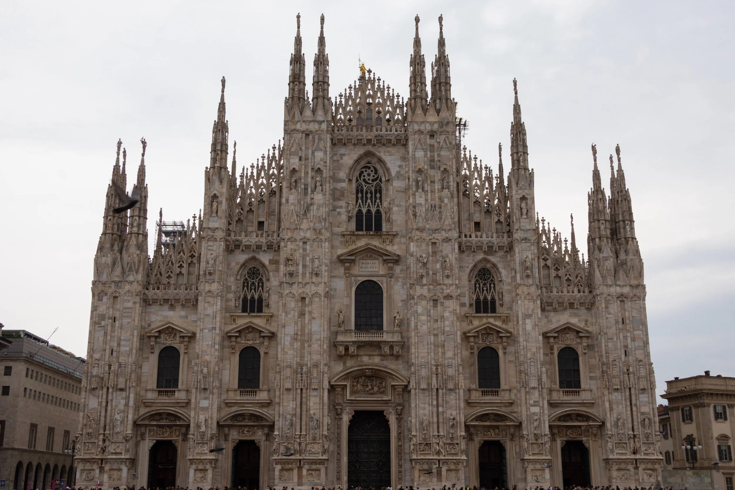 Milan, Italy | The intricate Gothic facade of the Duomo di Milano. 