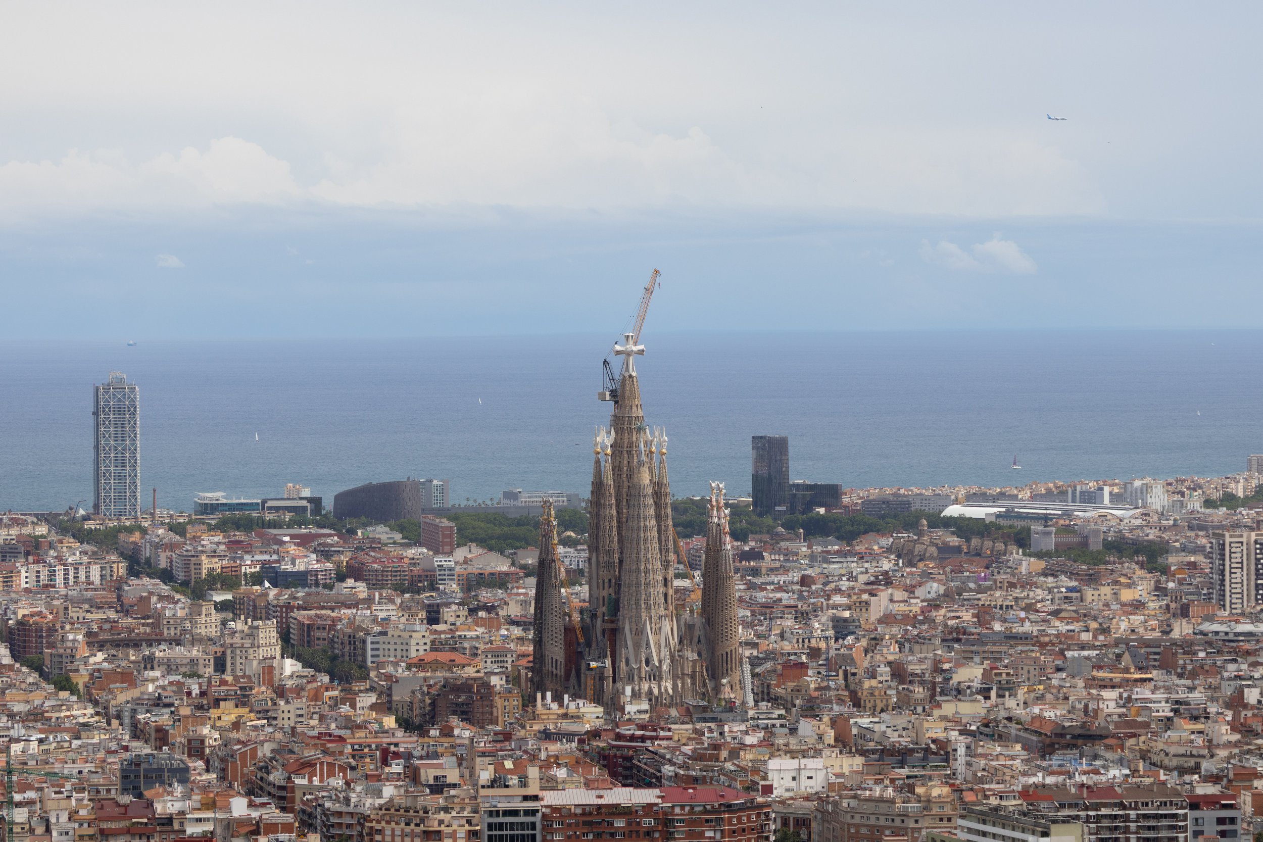 Barcelona, Spain | The Sagrada Familia rises above the city skyline. 